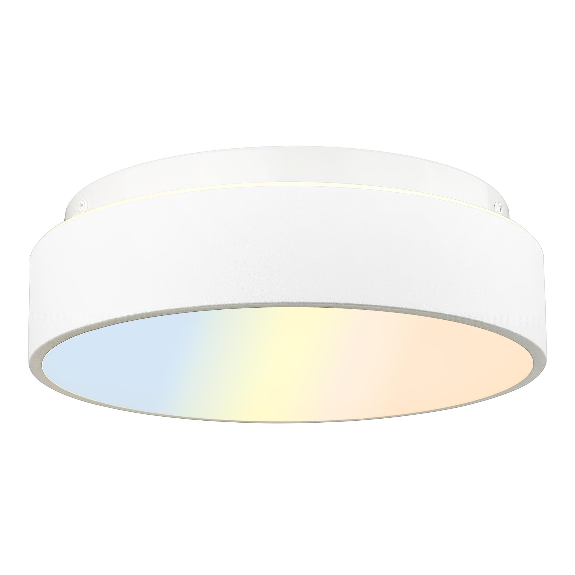 Autelo 12'' Ceiling Light, Modern Flush Mount Ceiling Light With Frosted Glass In Matte White Finish, White Light Fixtures Ceili