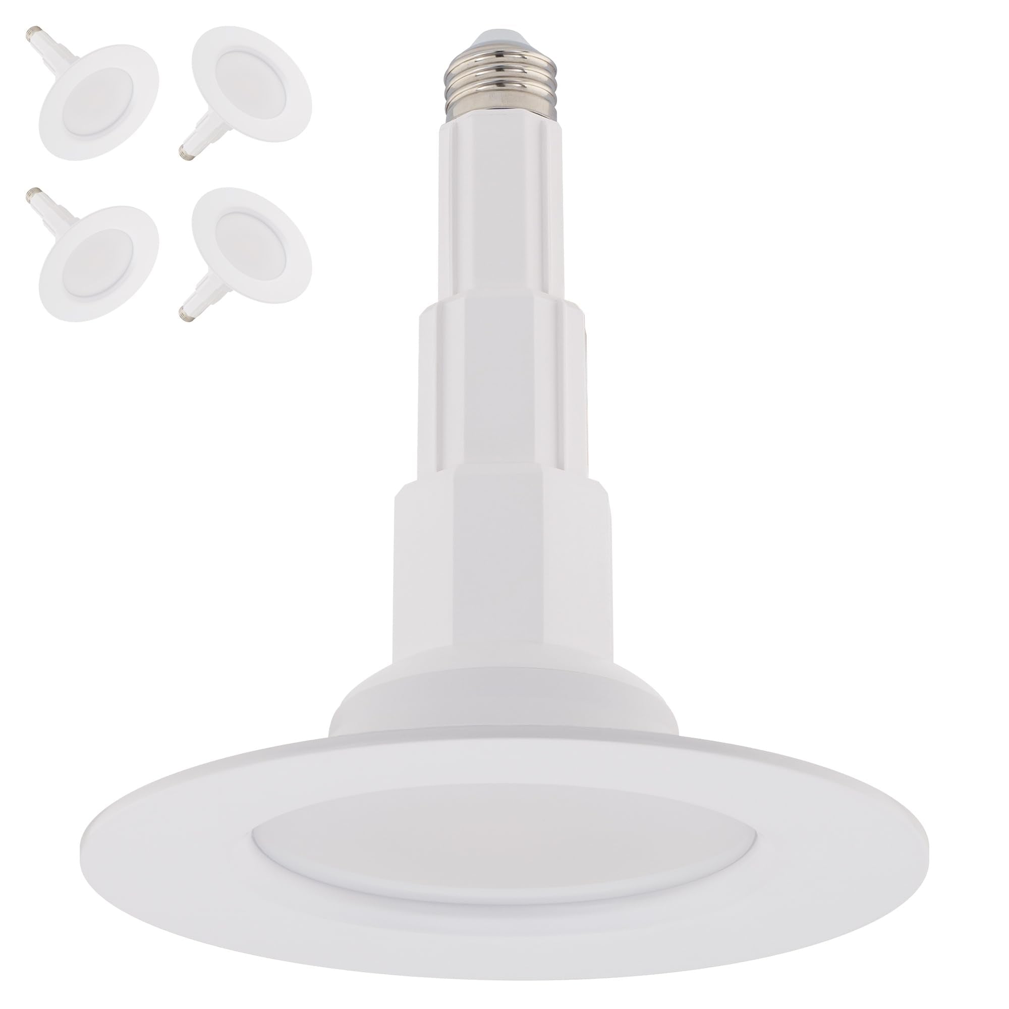 East Grove Home Just Screw Me in 6in LED Recessed Retrofit Light for E26 or Medium Base 4, 5, or 6 Inch Recessed Cans with Teles