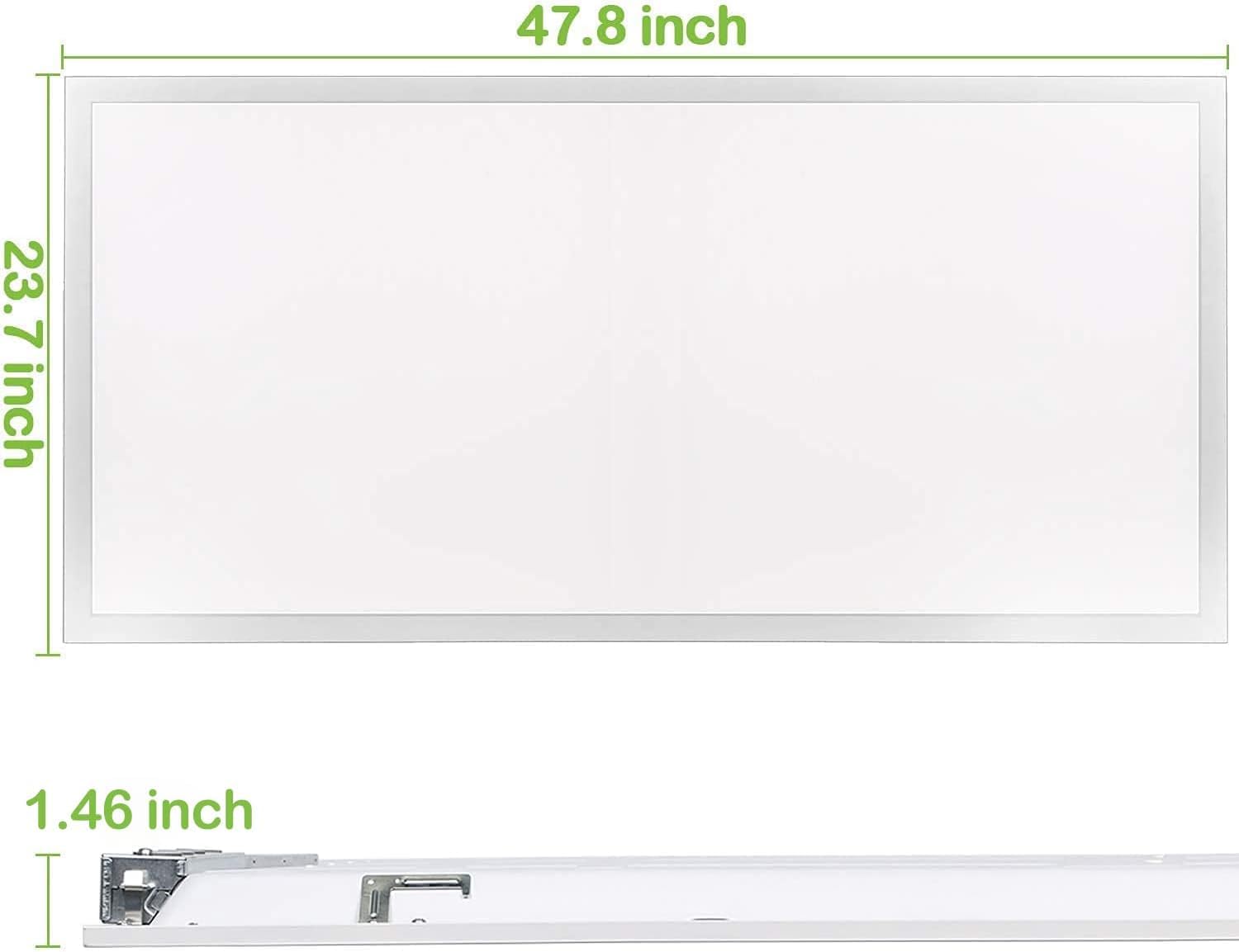 hykolity 12 Pack LED Flat Panel Troffer Light 30-40-50W 2x4 FT 5000K Daylight White PN24-5K Dimmable Fixture