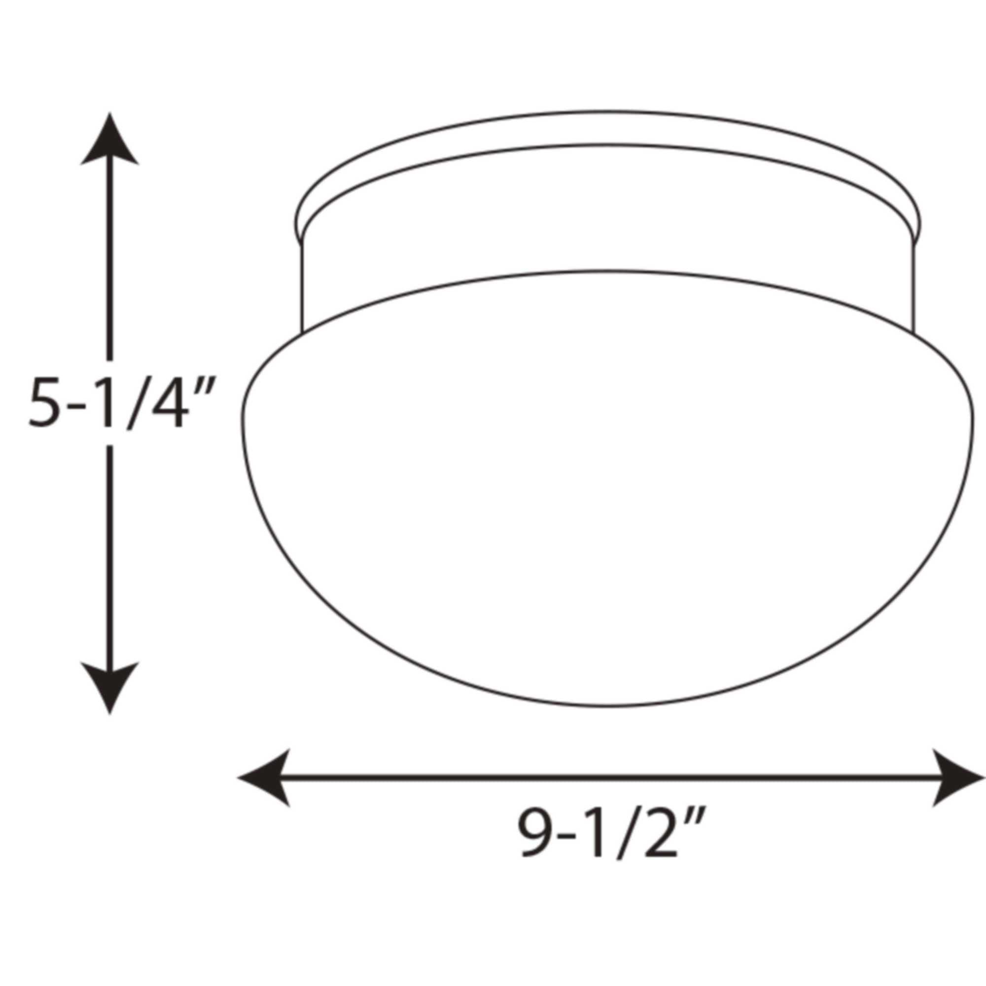 Progress Lighting P3410-09 Fitter Close-To-Ceiling, 9-1/2-Inch Diameter X 5-1/4-Inch Height, Brushed Nickel