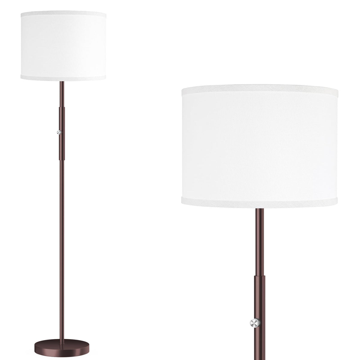 PARTPHONER Floor Lamp for Living Room Bedroom, 65 Modern Tall Lamp Simple Design Standing Lamps | 3 Color Temperature Rotary Swi