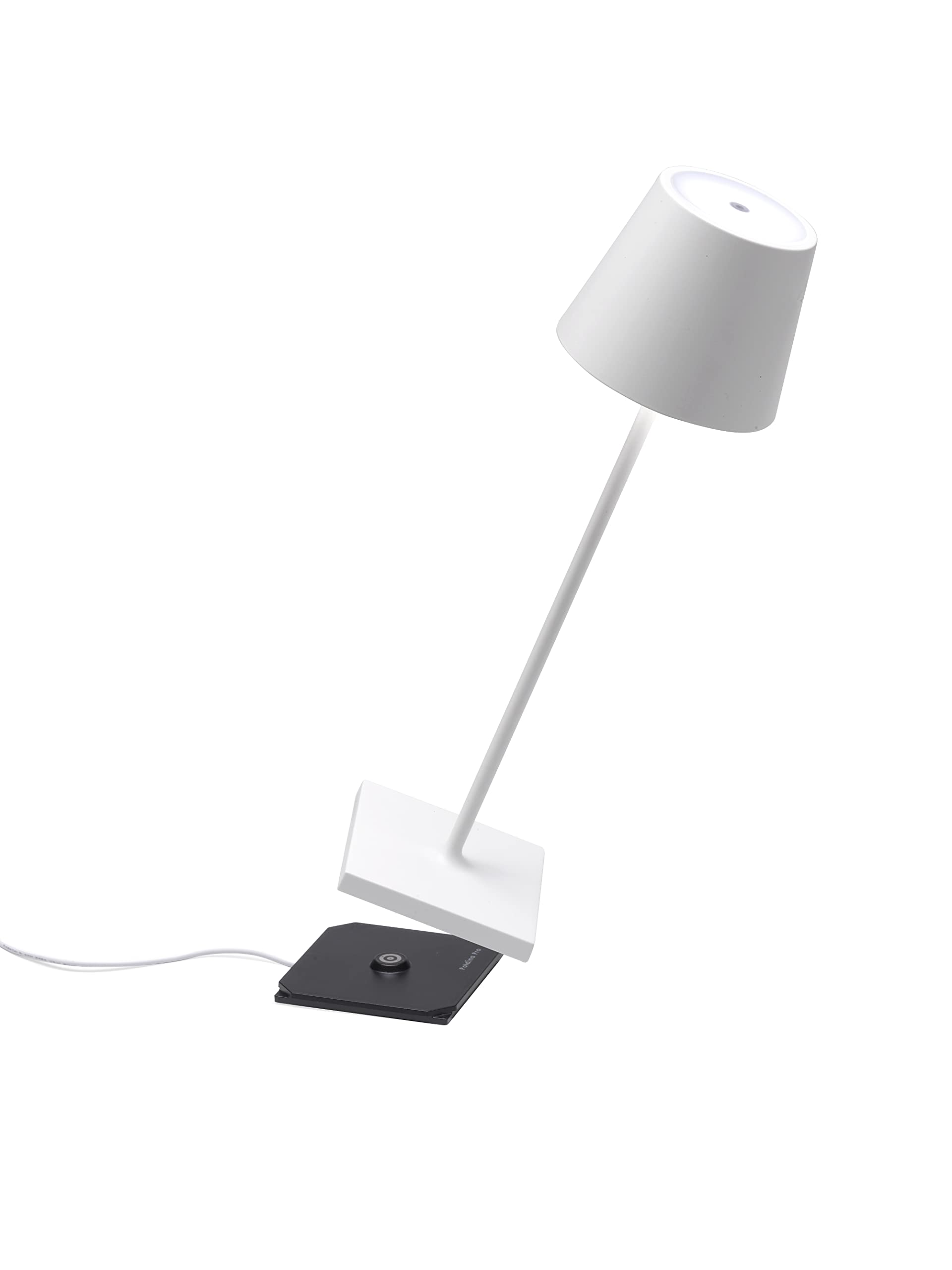 Zafferano Poldina Pro Lamp Rechargeable Cordless Table Lamp Touch Control 2200-3000K 14.9 Inches White LD0340B4