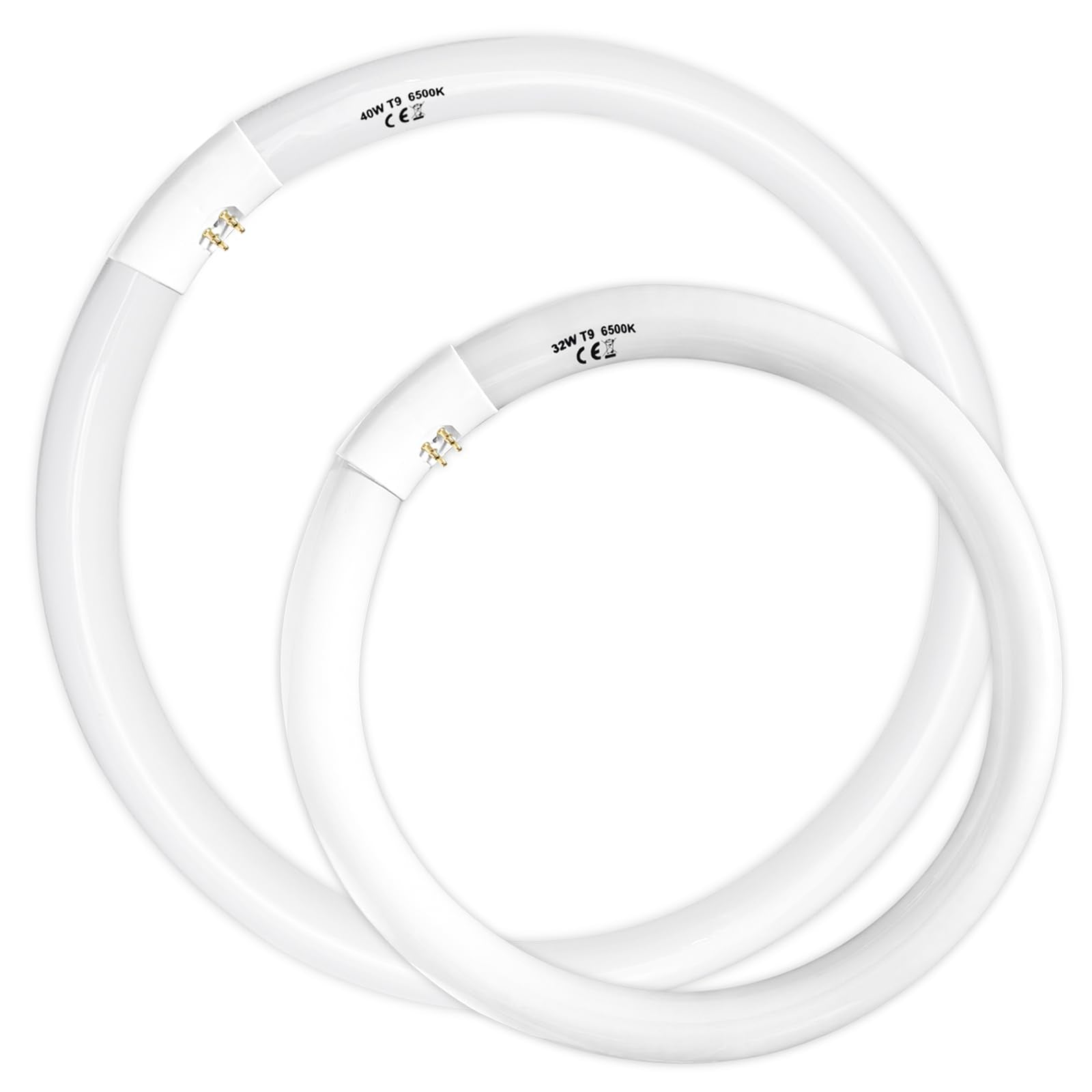 Konideke Fc16T9/Dl 40 Watt And Fc12T9/Dl 32W Set Daylight 6500K, 16 Inch T9 40W Circline Light Bulbs, 12 Inch 32W Circular Fluor