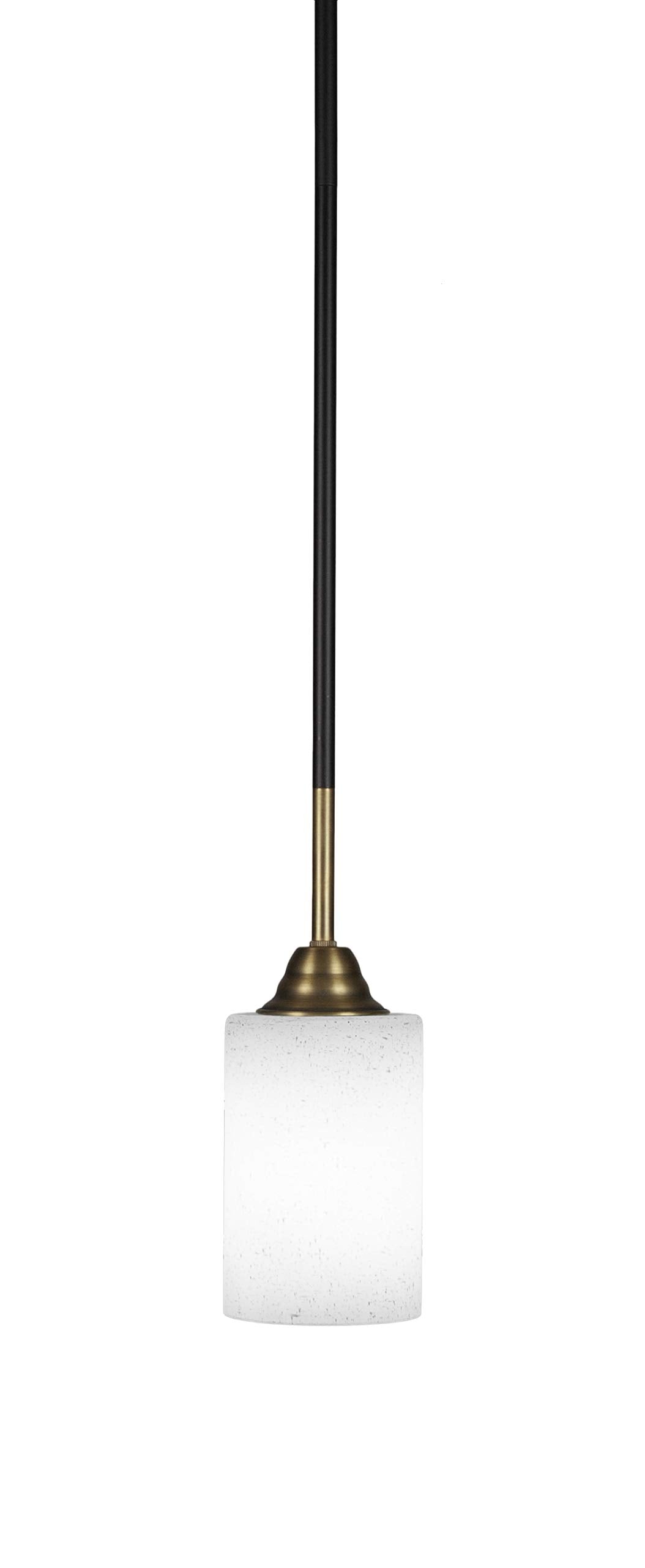 Toltec Lighting Paramount 1 Light Mini Pendant in Matte Black & Brass (3401-MBBR-310)