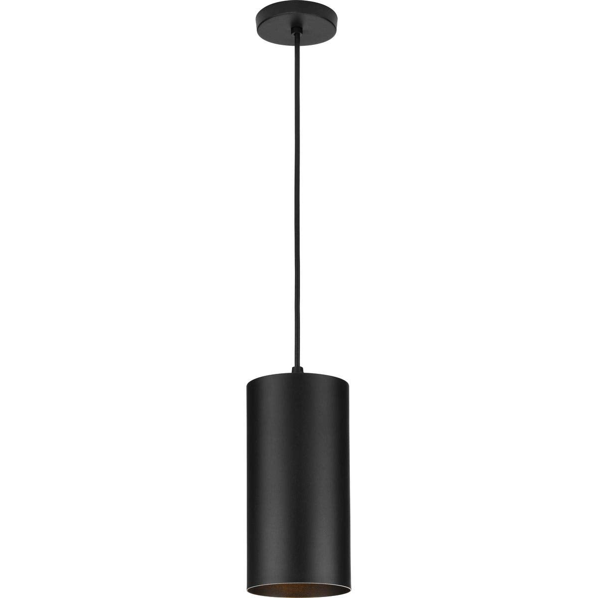 Progress Lighting 6 Inch Cylinder Light, Black Aluminum, Model P500356-031