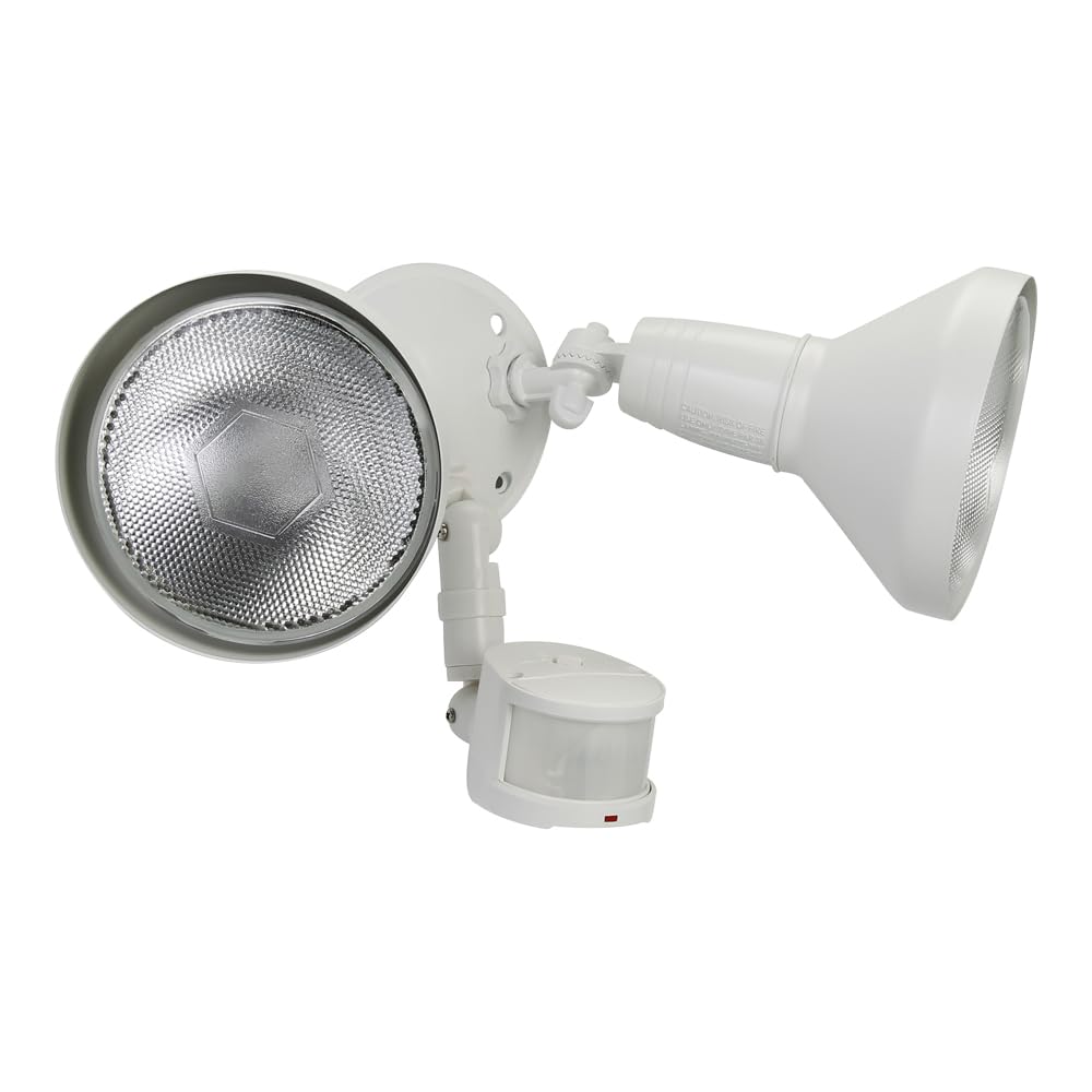 Cooper Lighting All Pro MS185RW 120W Motion Activated Flood Light Metal White