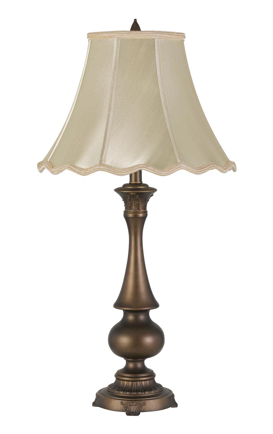 Cal Lighting BO-2949TB Transitional One Light Table Lamp from Clare Collection in Brass - Antique Finish, 16.00 inches