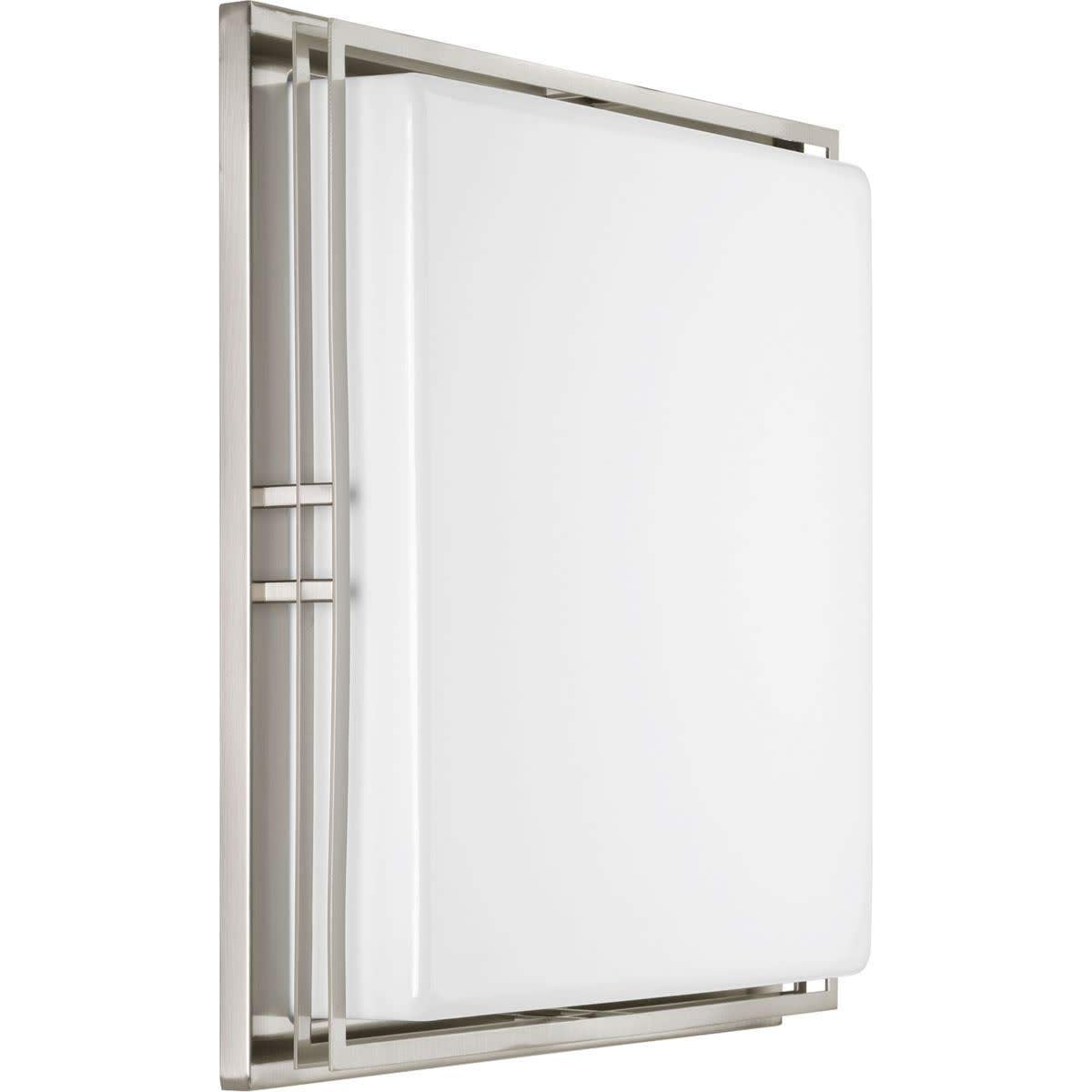 Progress Lighting Helm Collection Three-Light 18'' Led Flush Mount, Nickel