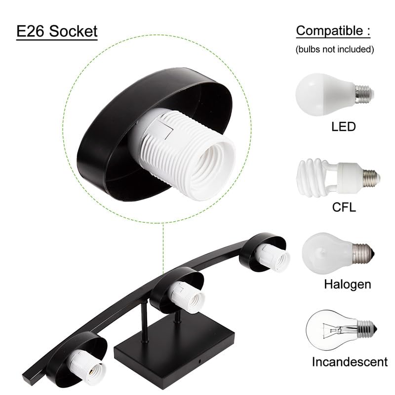 Dosoty 3-Light Bathroom Vanity Light Fixture Over Mirror  Modern Matte Black Vanity Lights With Milky Glass Shade  23 Inches Vanity Lighting Fixtures For Bathroom Lighting