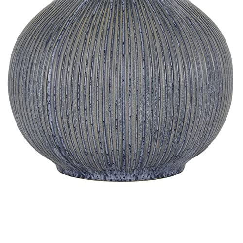 Cal Lighting BO-3036TB Ceramic Table Lamp, 15inW x 25inH, Distressed Stone, Hardback Taper Drum Shade