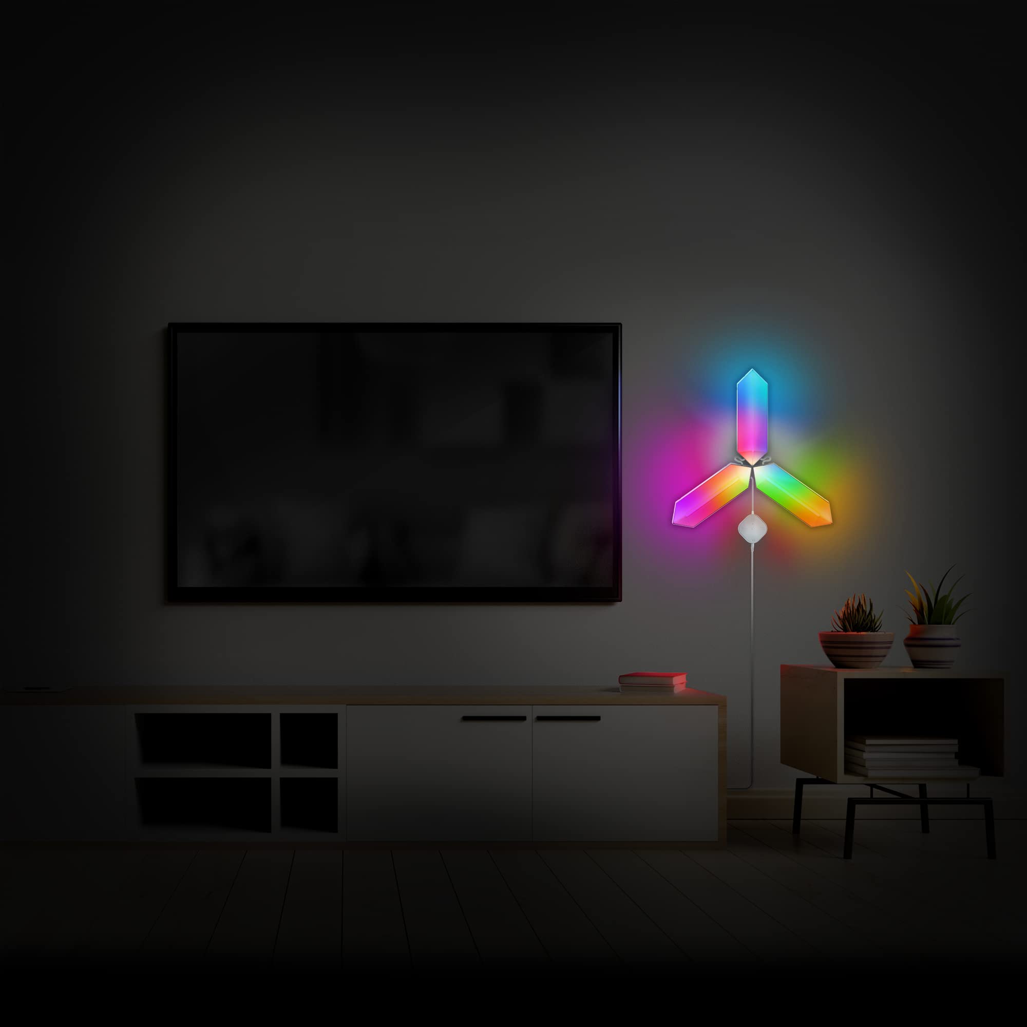 Xtreme Digital Monster Digit Smart 3D Led Art Panels - Modular 3 Panel Starter Kit, Multicolor