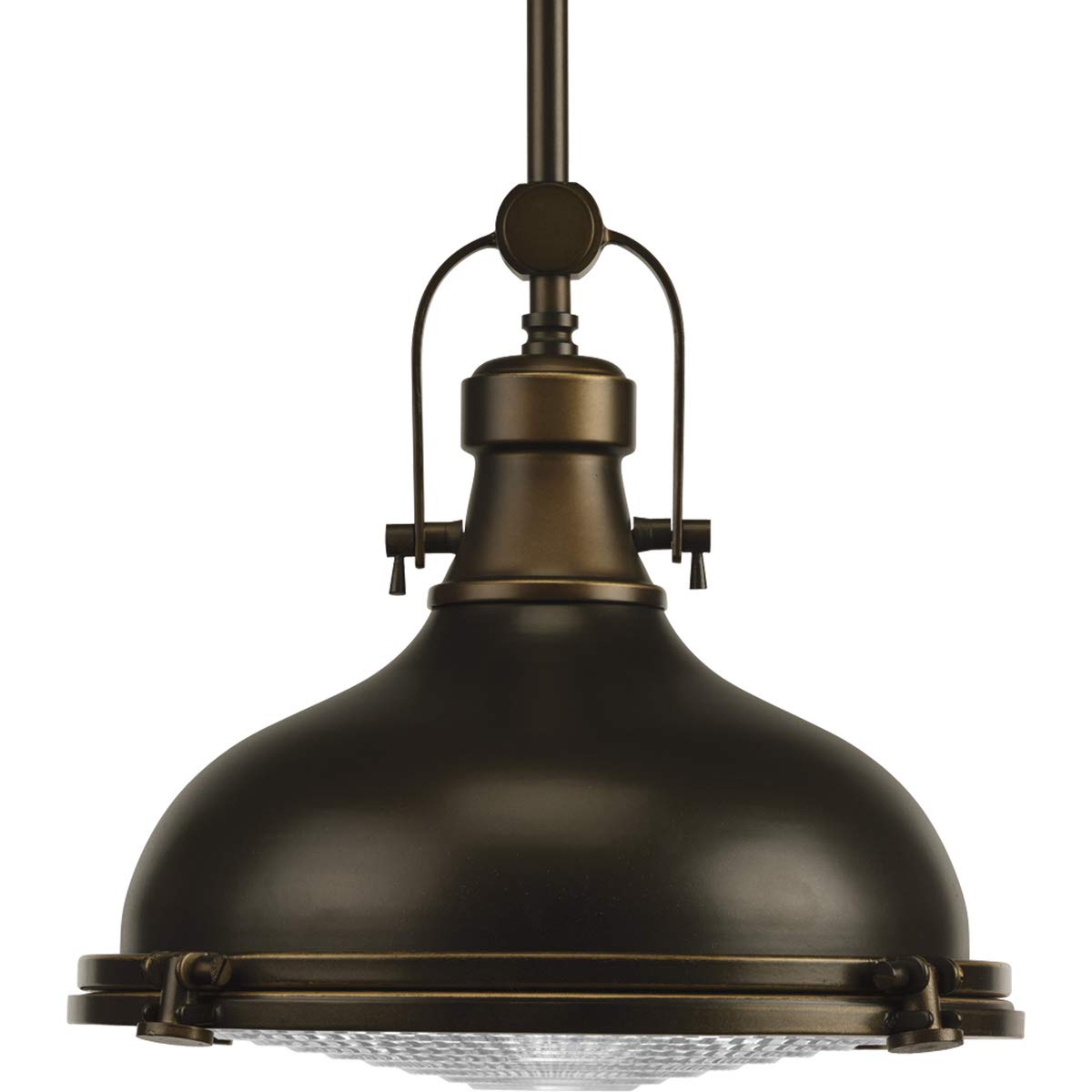 Progress Lighting Fresnel Lens Pendant Light, Alloy Steel, Bronze, Model P5188-108