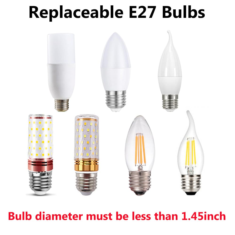 Jiesheng Pink Glass Bedside Lamp, Retro 10.63&quot; Desk Light With 3 Color Modes, E27 Bulb