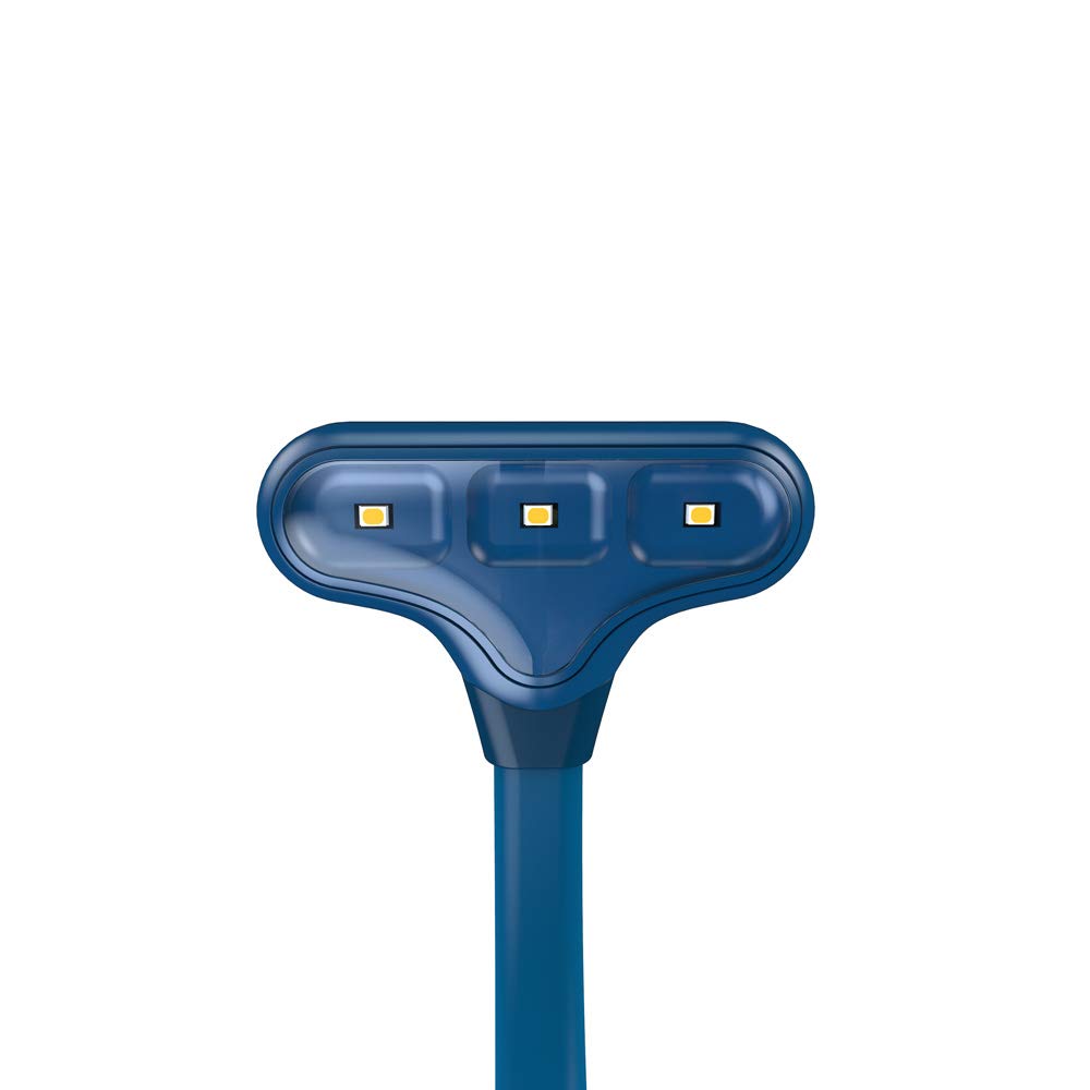 Mighty Bright NuFlex Rechargeable Book Light, 35 Lumens, 3 Brightness Levels, Midnight Blue, Model 47831