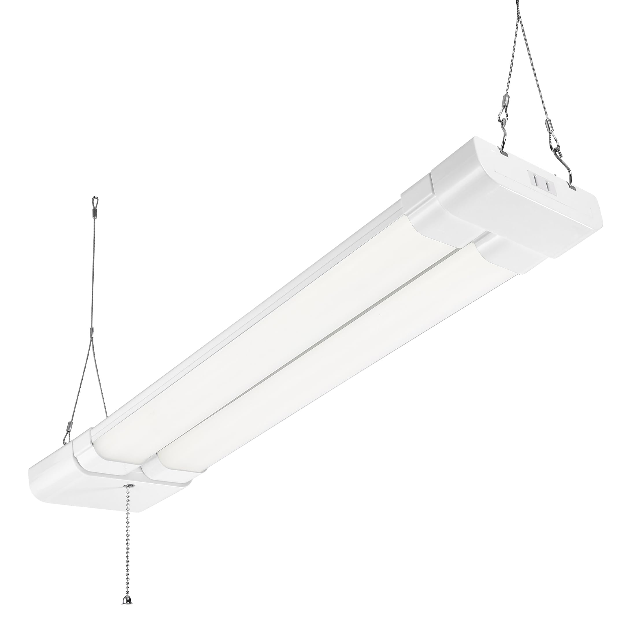 Maxxima 2 Ft. Utility Led Adjustable Shop Light Fixture - 5000 Lumens, 50 Watt, Linkable, Frosted Lens 5000K Daylight, Plug In, 