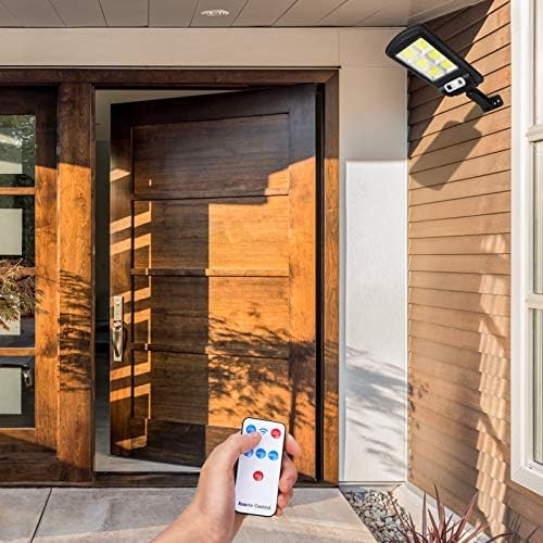 Wegitcs 4 Pack Led Solar Street Lights - Remote Control, Motion Sensor, Ip65 For Outdoor Security