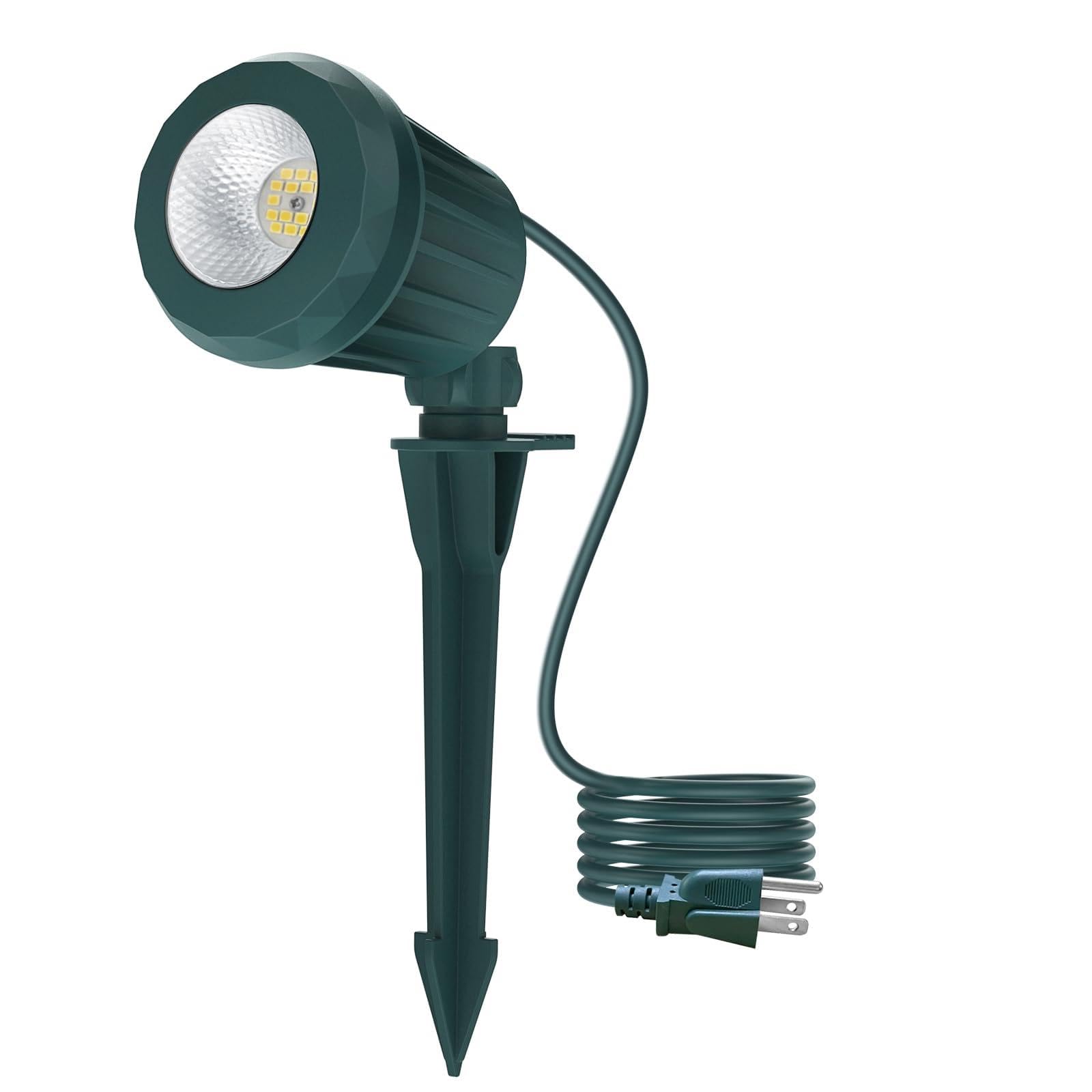 Holeva Halloween Spotlight Outdoor LED Landscape Lights, 2700K Warm White, IP67 Waterproof, 10W, Green, 1 Pack