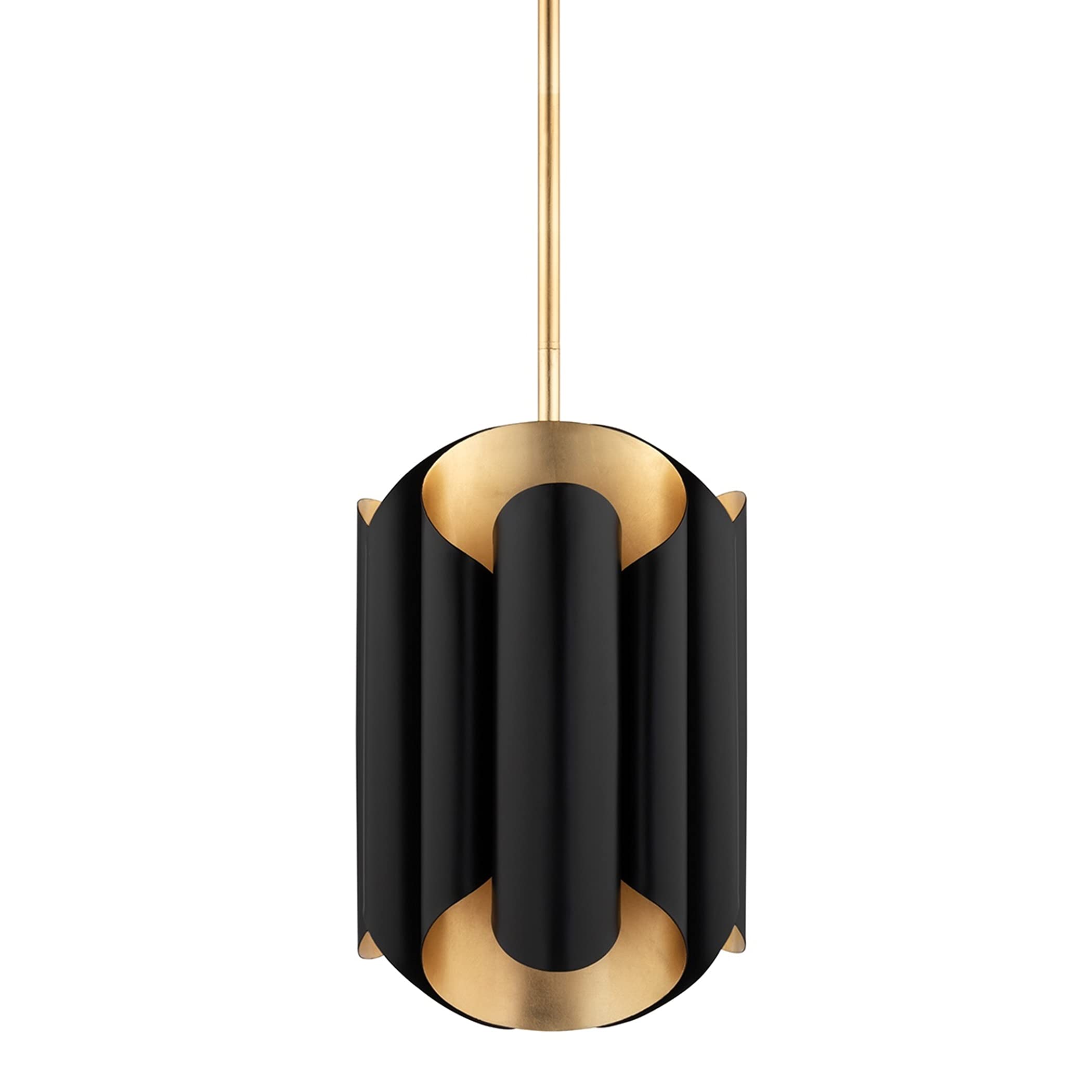 Hudson Valley Lighting Banks - 6-Light Pendant - Gold Leaf/Black Finish