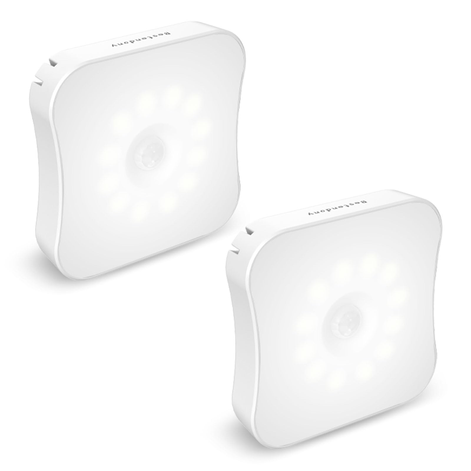 Bestendony Rechargeable Motion Sensor Light Indoor Stair Lights Rechargeable Battery Night Light Wireless Stick On Motion Detect