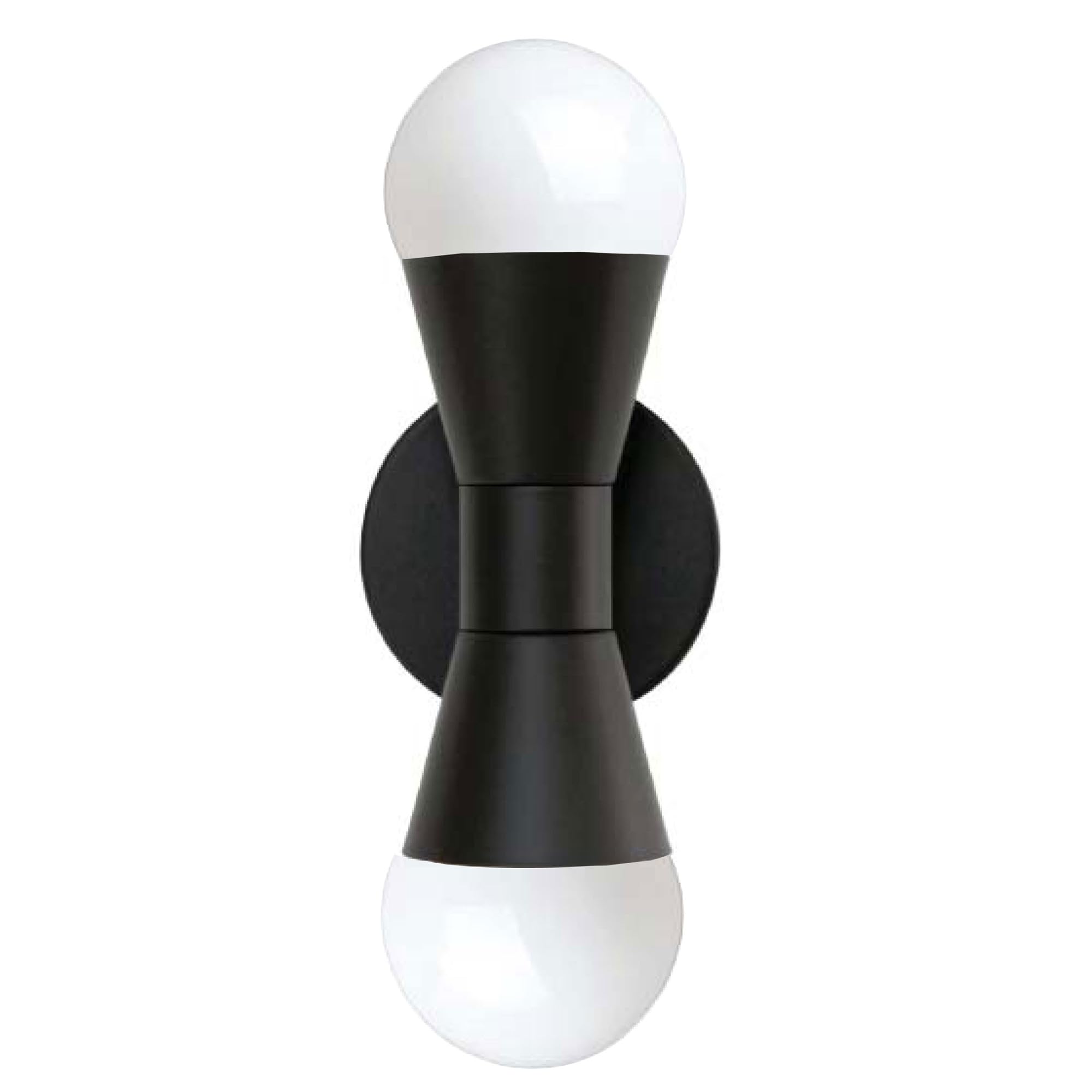 Dainolite 2 Light Wall Sconce Matte Black Incandescent FOR-72W-MB