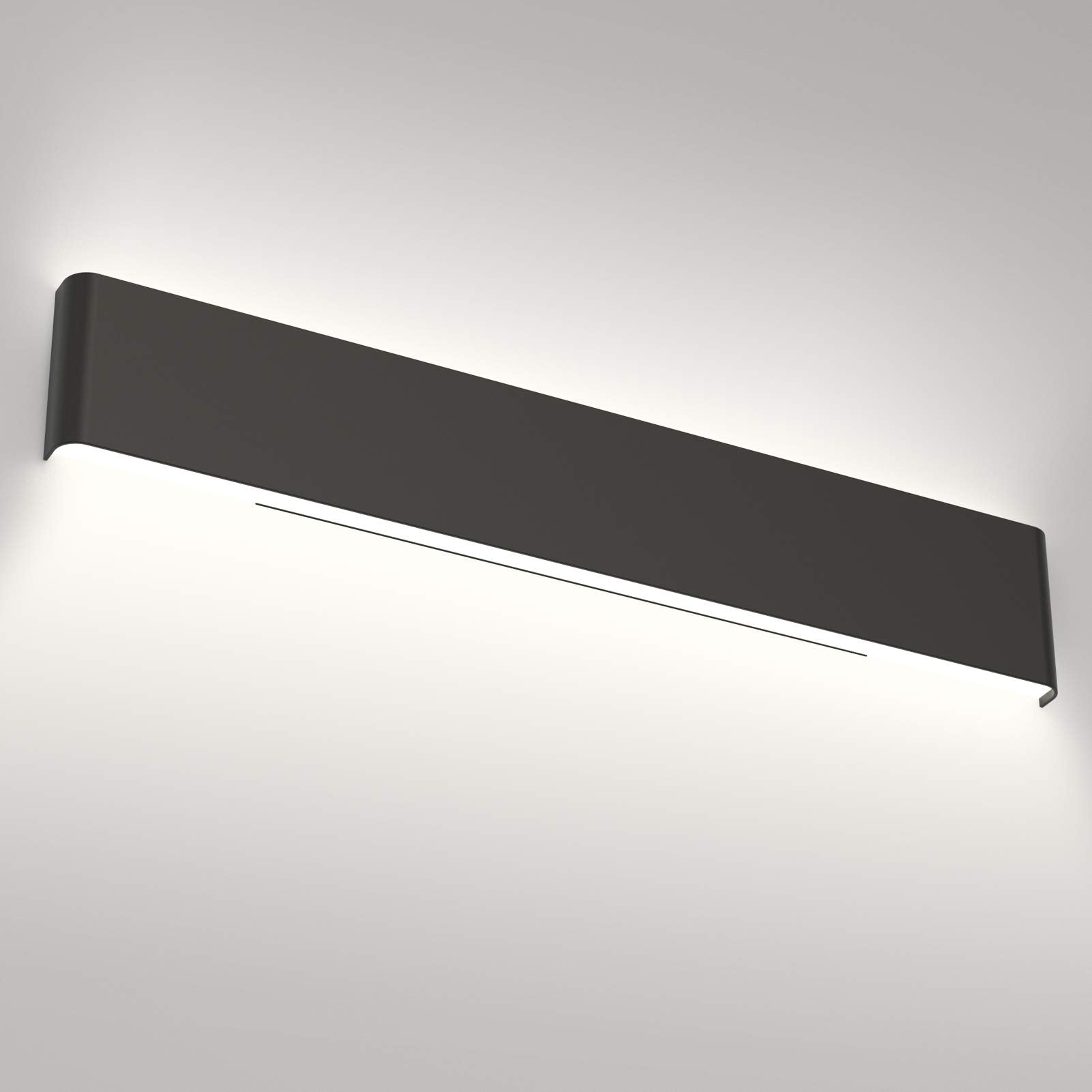 Aipsun Modern Black Vanity Light Fixture LED Bathroom Wall Light 32.6 Inch White Light 5000K Aluminum