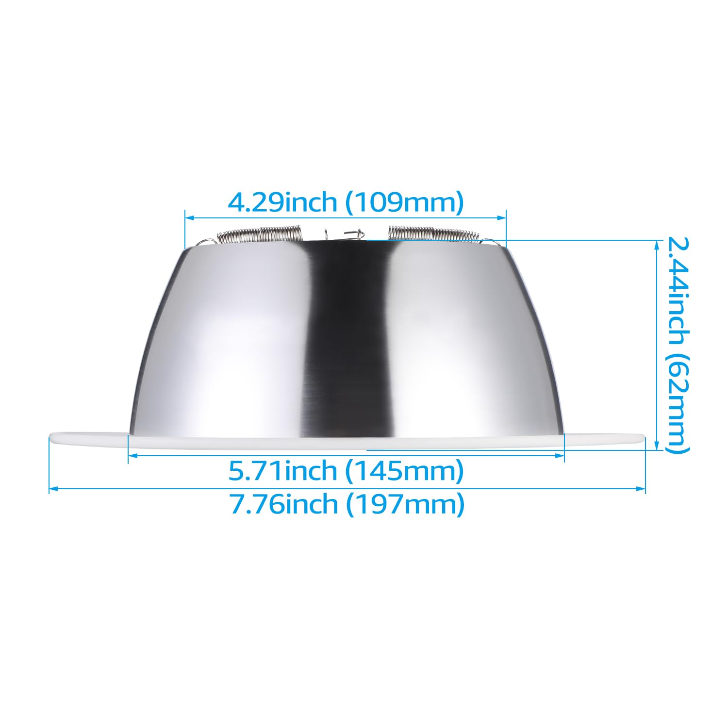 Torchstar 12-Pack 6 Inch Brighter Classic Recessed Light Trim, Step Baffle With Detachable Ring, Full Metal, For 6 Inch Recessed