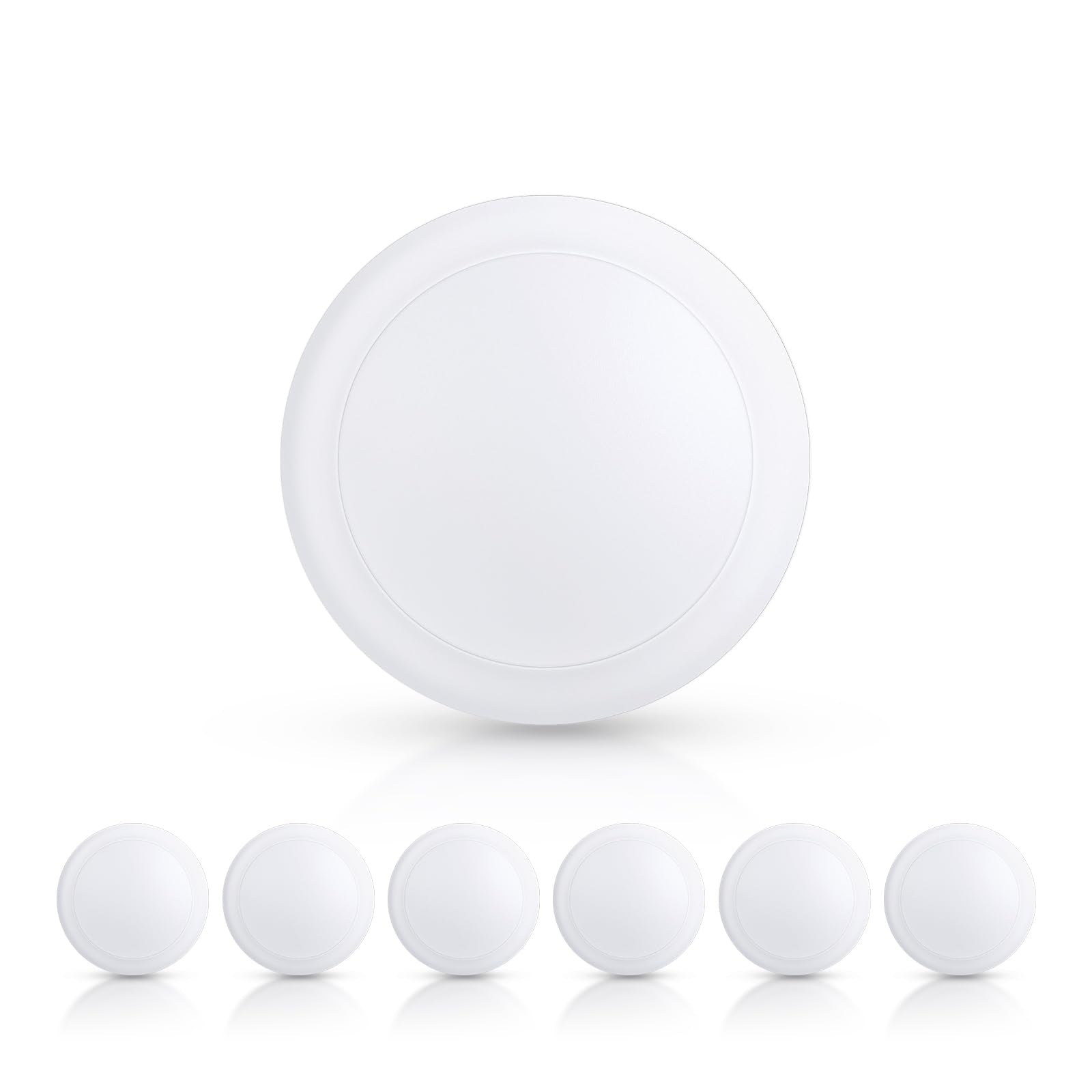 Ecoeler 5/6 Inch Dimmable Led Disk Lights  16.5W Flush Mount Disc Ceiling Can Light  1100Lm 6000K Bright White  Surface Mount Lighting Fixture For J-Box Or Recessed Can  Etl-Listed  6 Pack