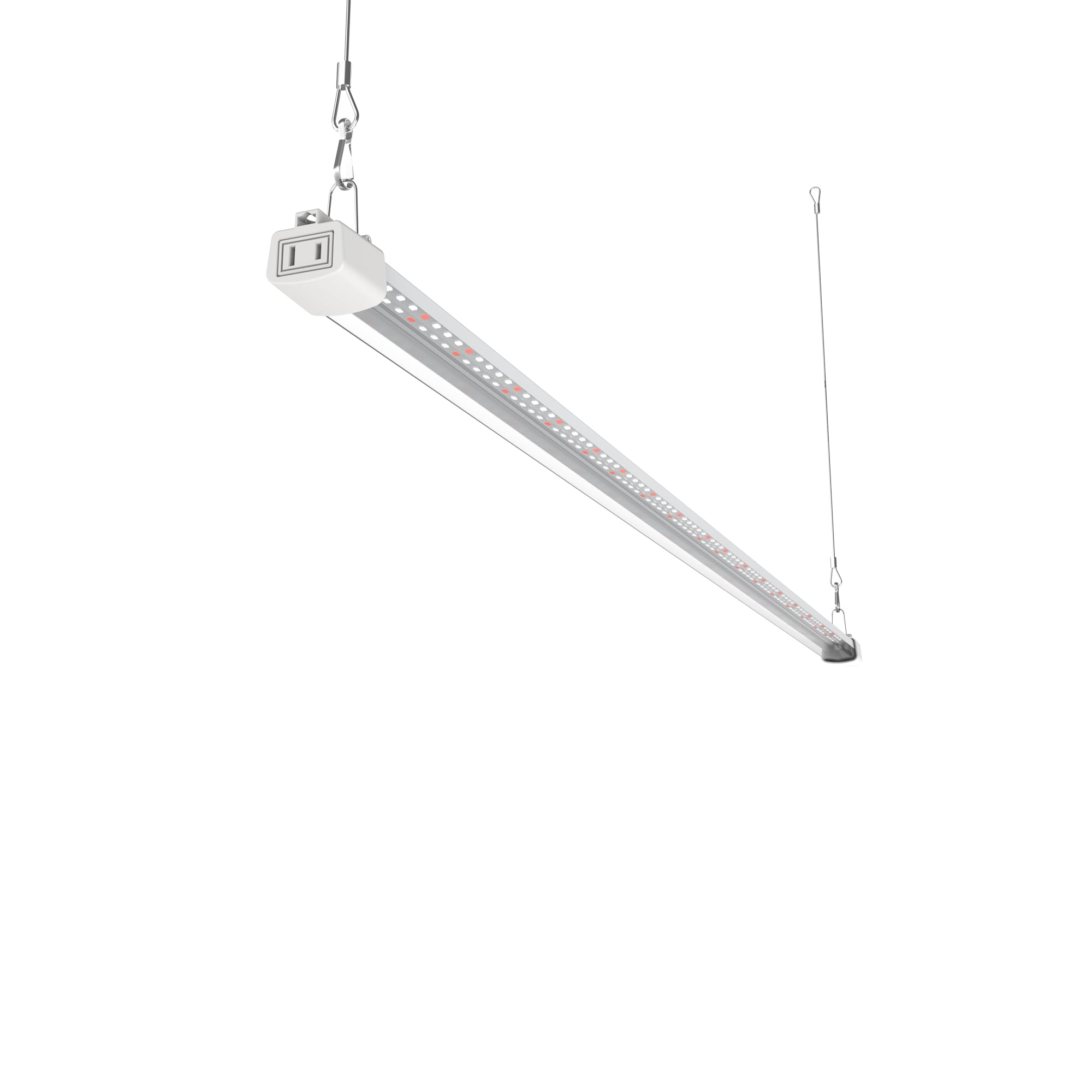 Apicdom Led Grow Light 4Ft Full Spectrum Compact Linkable Lighting Fixture For Indoor Greenhouse Year Round Plant Seedlings, Essential Grow Slim Hanging Suspended Strip