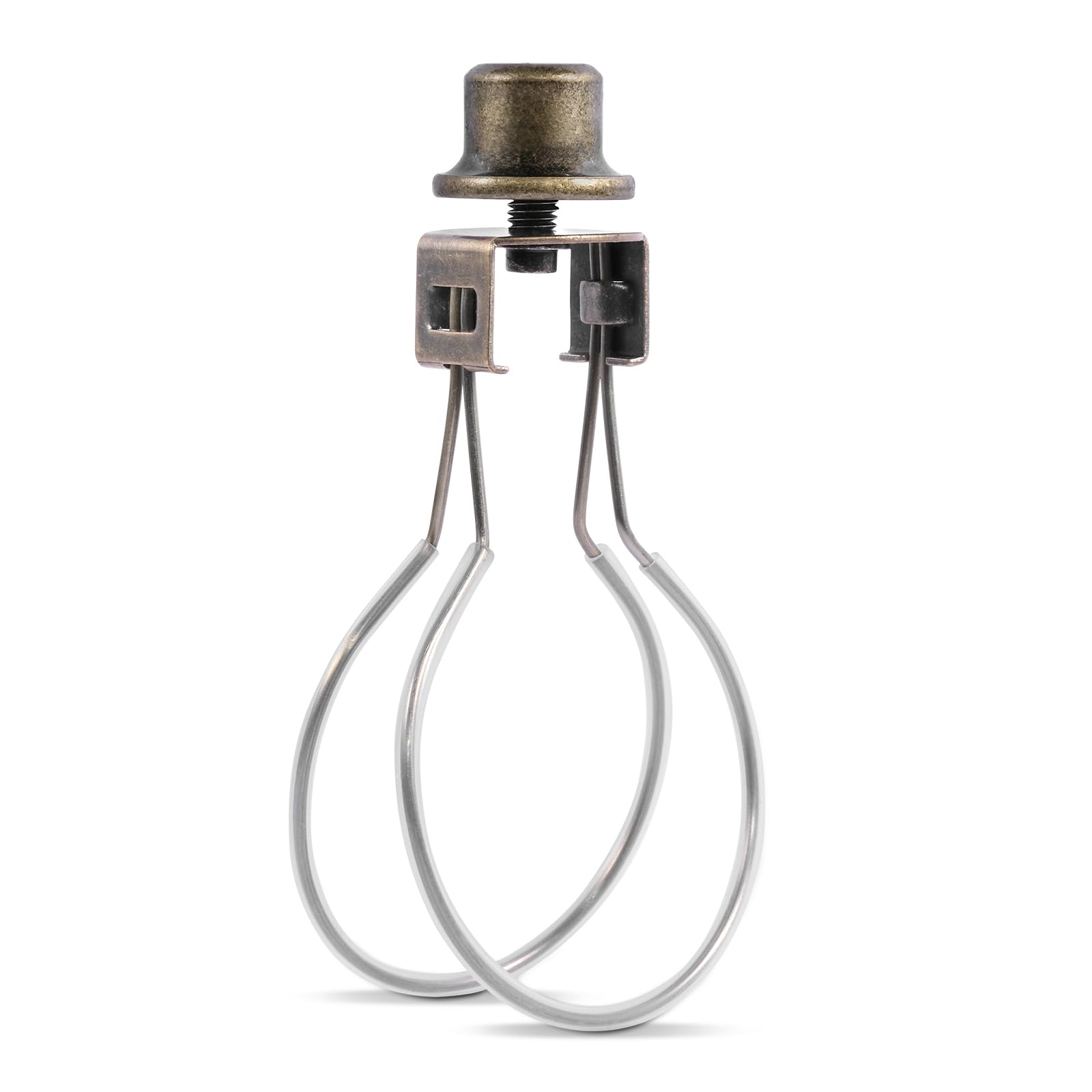 Lamp Shade Holder,Lamp Shade Light Bulb Clip Adapter,Clip On Lampshade Adapter Includes Finial and Lampshade Levellers,Spring Cl