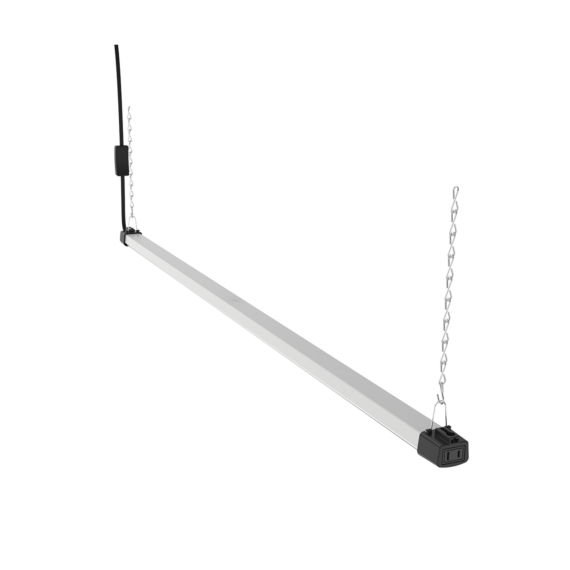 Quarterback 4Ft Led Shop Light 40W Strip Work Compact Slim With Inline Switch Daylight White 5000K For Garage Workshop Basement