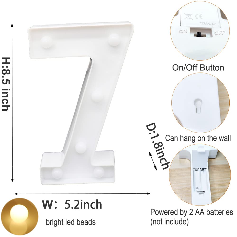 AUSAYE Larger Led Light Up Numbers, Decorative Number Lights Sign for Night Light Wedding D  cor Birthday Party Christmas Home B