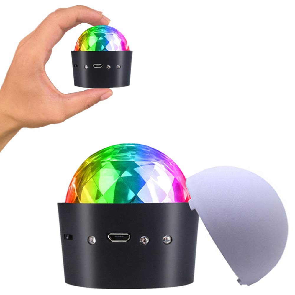 Mini Disco Lights Magic Ball Led Stage Car Atmosphere Dj Lights With Powerful Magnets And Built-In Battery For Birthday Party & Christmas Decoration