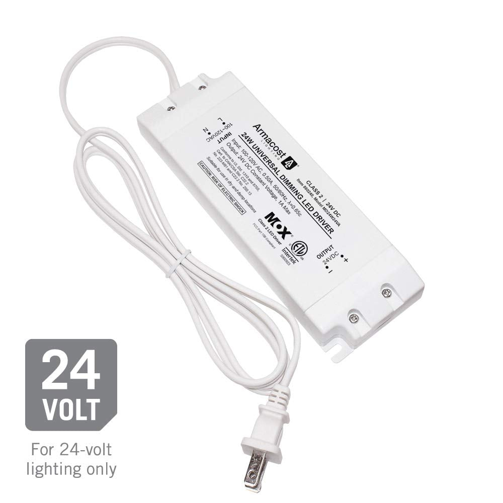 Armacost Lighting 860240 For Led Lighting, With Removable Ac Cord, 24 Watt, White