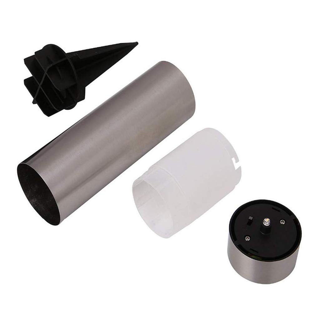 SUNWIND Solar Bollard Lights - 6 Pack Stainless Steel LED Outdoor Lighting, Waterproof, Warm White, Decorative for Lawn & Patio