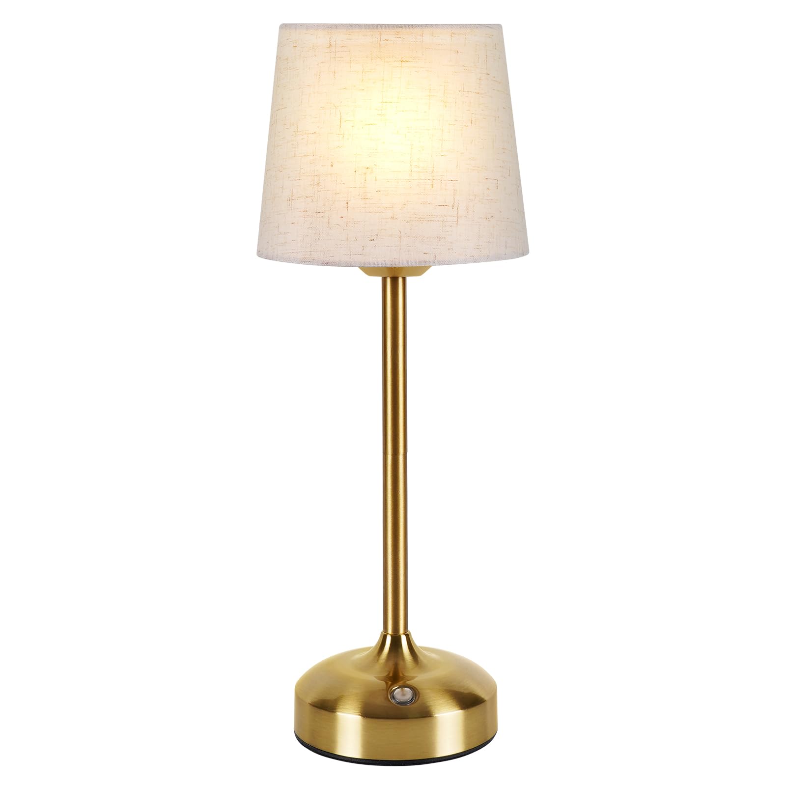 Yayza! Cordless Table Lamp Adjustable Height Desk Lamp, Fabric Shade 7500Mah Rechargeable Led Wireless Touch Night Light Steples