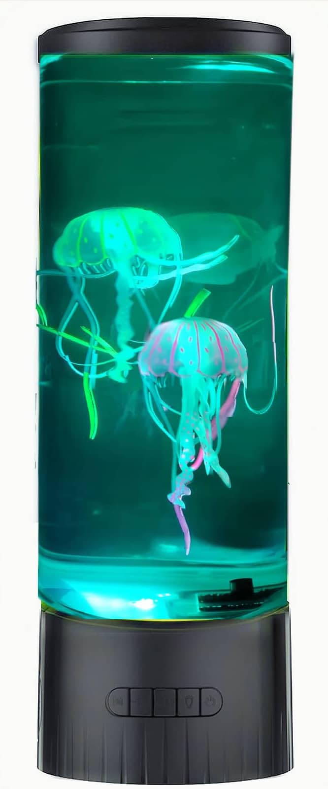 CALOVER Jellyfish Night Light Lamp with Bluetooth Speaker, Extra Large, White Noise, Model BH-BTV01, Synthetic Material, Mood Lamp