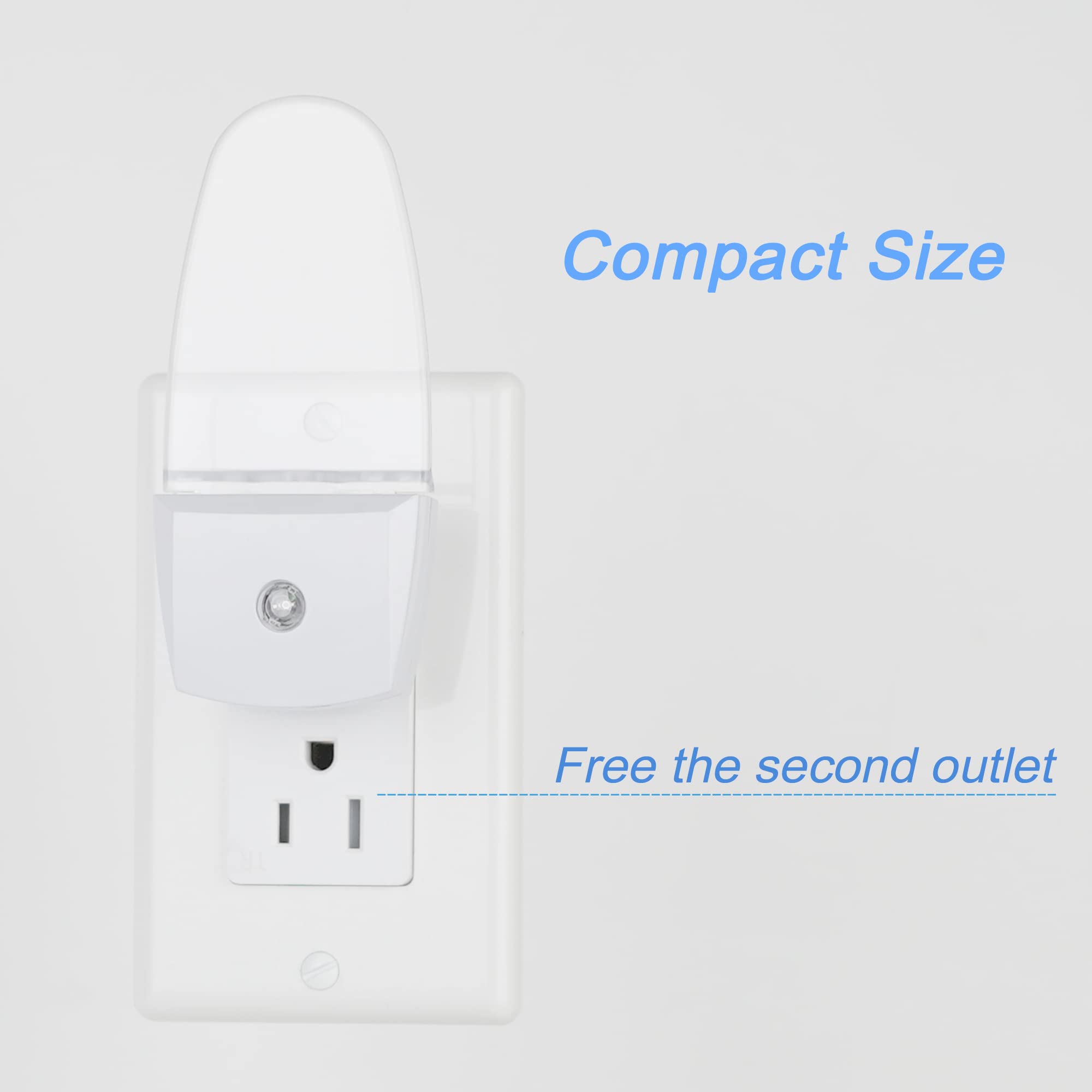 Reminda 4 Pack Auto Nightlight Lamp With Dusk To Dawn Sensor For Bedroom, Plug In, Red