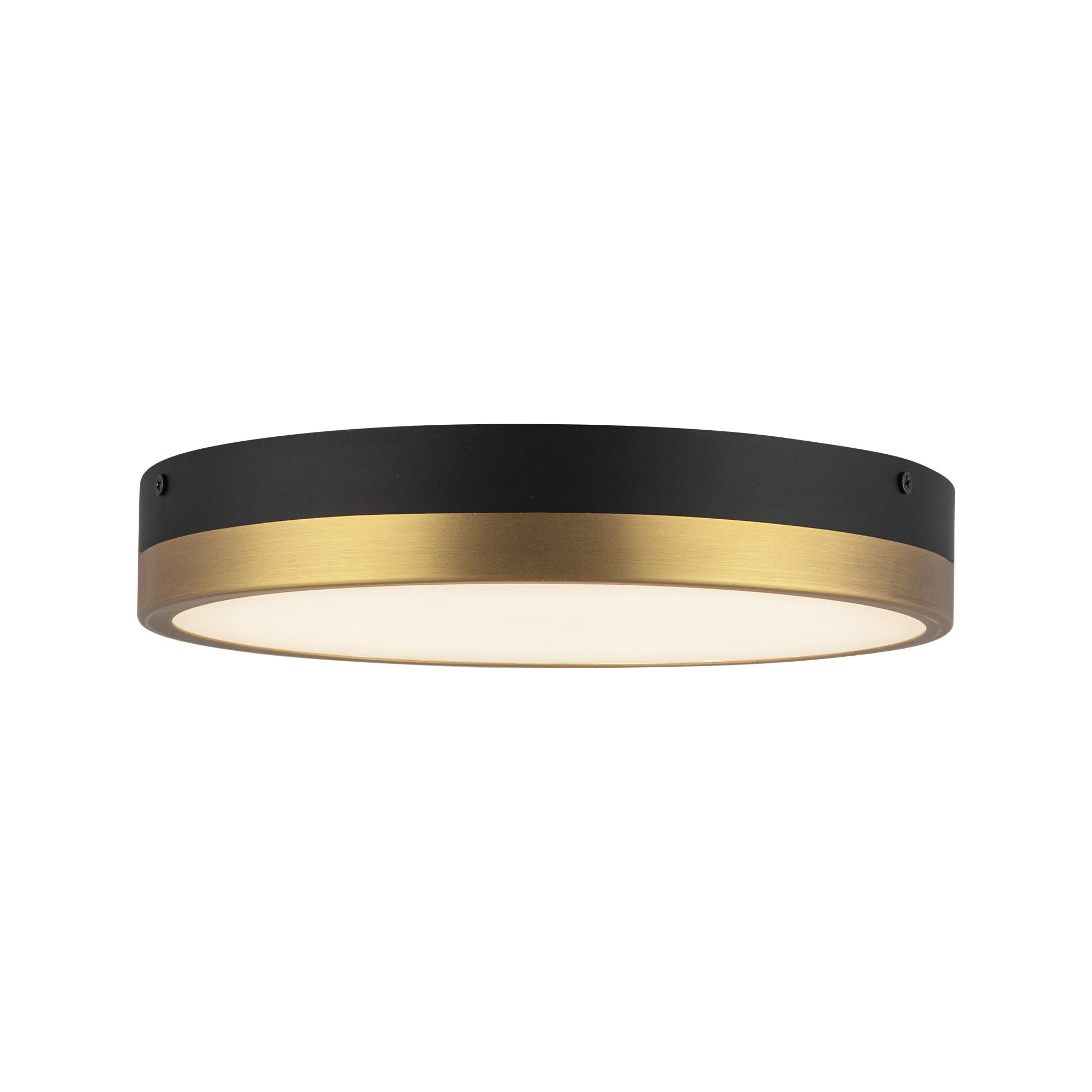 Alora Mood Adelaide 11 LED Flush Mount | Aged Gold and Matte Black | Frosted Glass Diffuser | Classic Parisian Ceiling Light | M