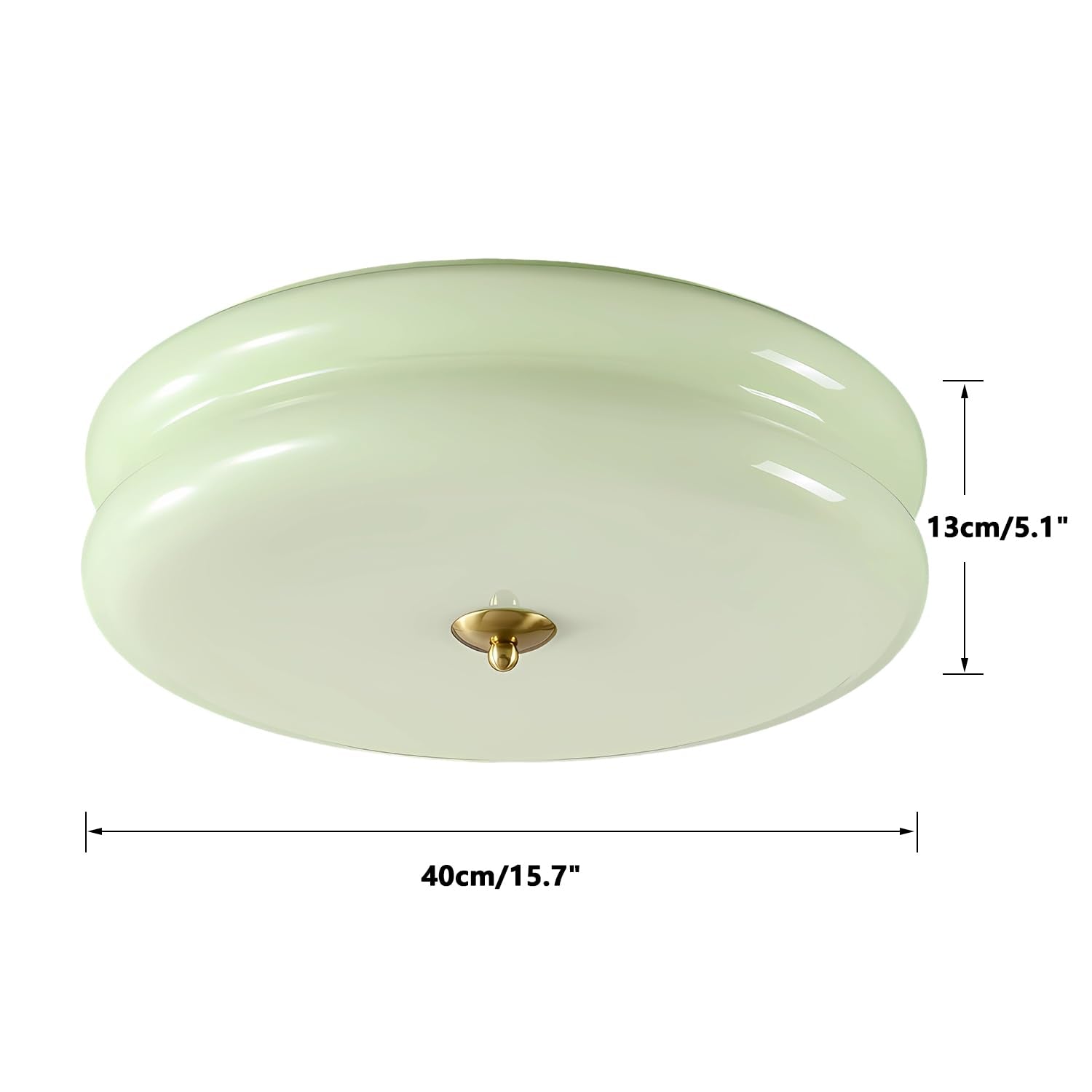 Kco Lighting Mid Century Modern Led Flush Mount Ceiling Light Mint Green Glass Hallway Ceiling Light Nordic Vintage Round Semi F