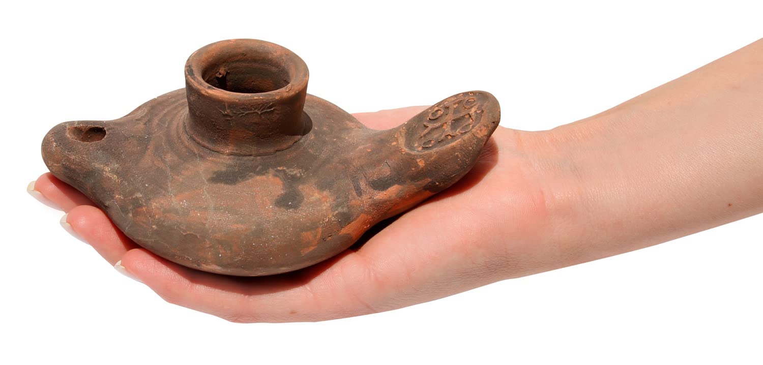 Biblical Oil Lamp With Cross - Herodian Style
