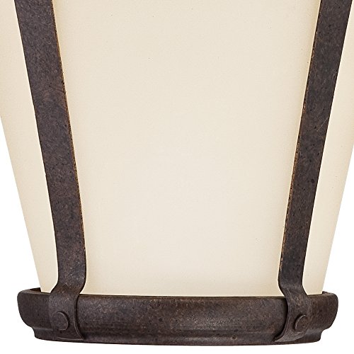 Westinghouse One-Light LED Outdoor Wall Fixture, Victorian Bronze Finish, Amber Frosted Glass, Model 6204100
