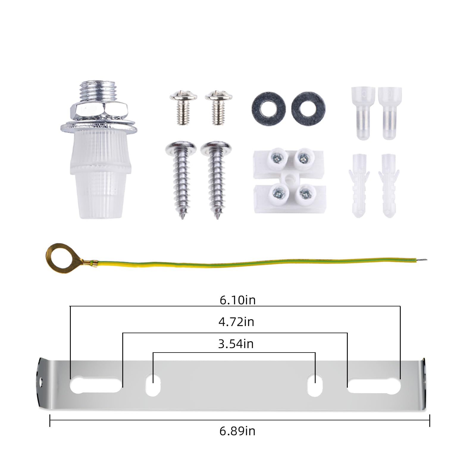 Arturesthome 7'' White Ceiling Plate Light Kit Rewind Single Hole With Hardware,Ceiling Canopy For Pendant Lighting Or Chandelie