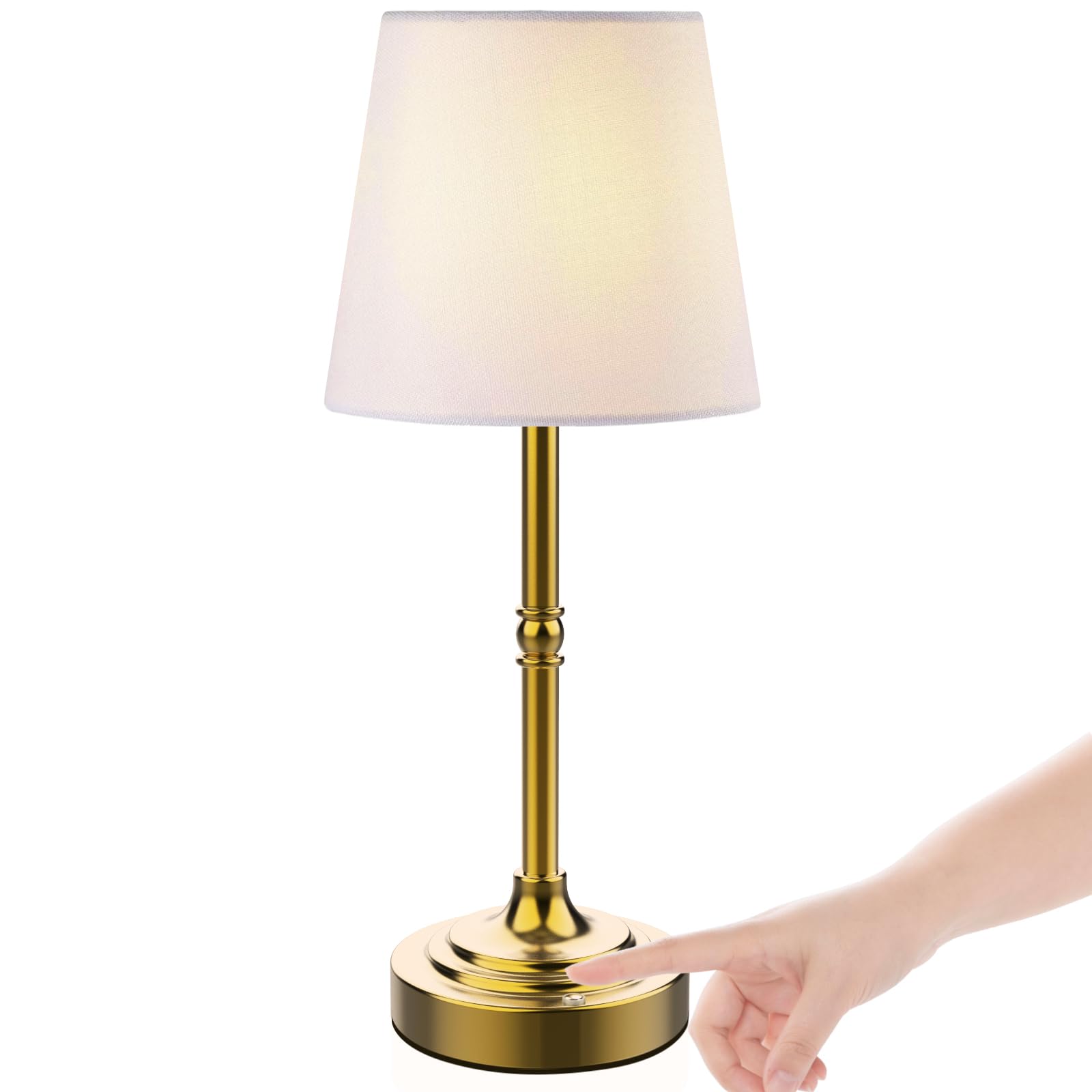 focondot Rechargeable LED Table Lamp, Touch Control, Dimmable, Bronze, Model N3