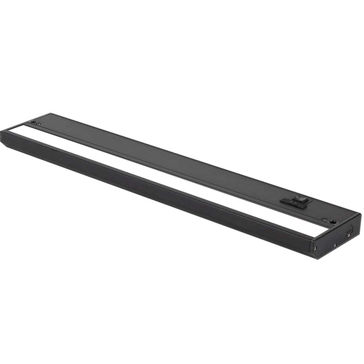 Led Under Cabinet Lighting Hardwired - Linkable Undercabinet Lights For Kitchen - 3Cct 18 Inch Black Finish - Undercounter Dimmable Plug In Light Or Hard Wired - Under Counter Fixture Direct Wire