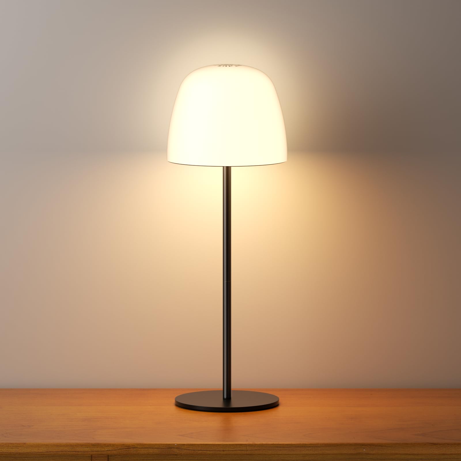 Chloranthus Portable Cordless Table Lamp, 3 Color Stepless Dimming 5500Mah Rechargeable Battery Operated Led Desk Lamp, For Bedr