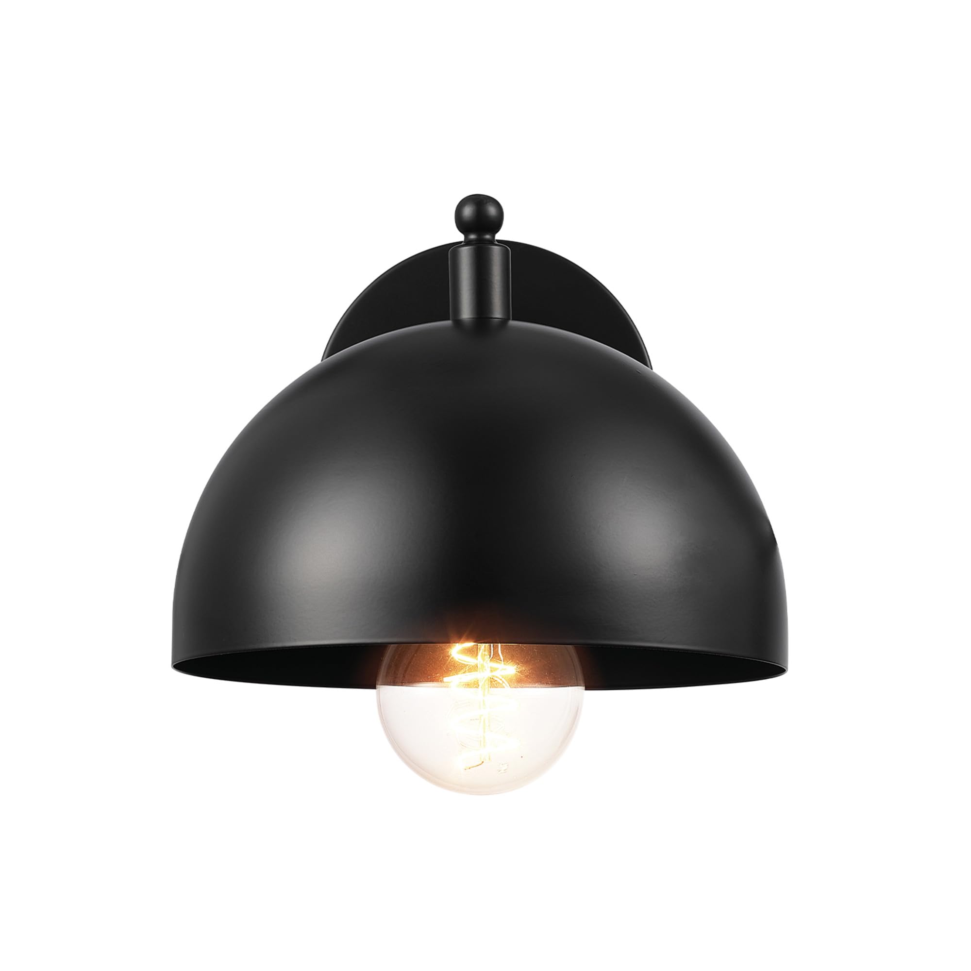 Globe Electric 65000047 1-Light Wall Sconce, Matte Black, E26 Base Socket, Wall Lights For Living Room, Home D?Or, Wall Lighting