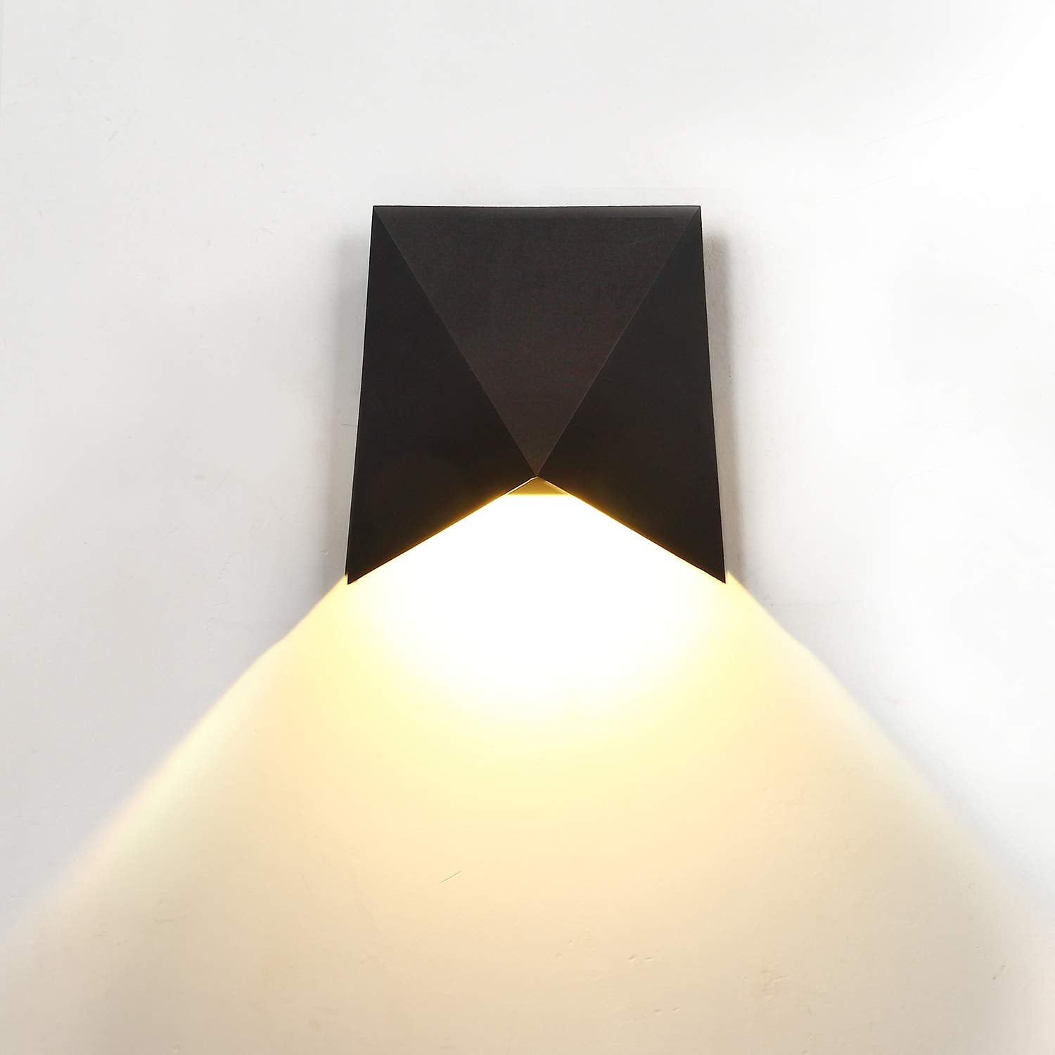 Lanfu 10W Led Wall Sconce Light - Ip65 Waterproof Modern Fixture For Indoor/Outdoor Use, Black