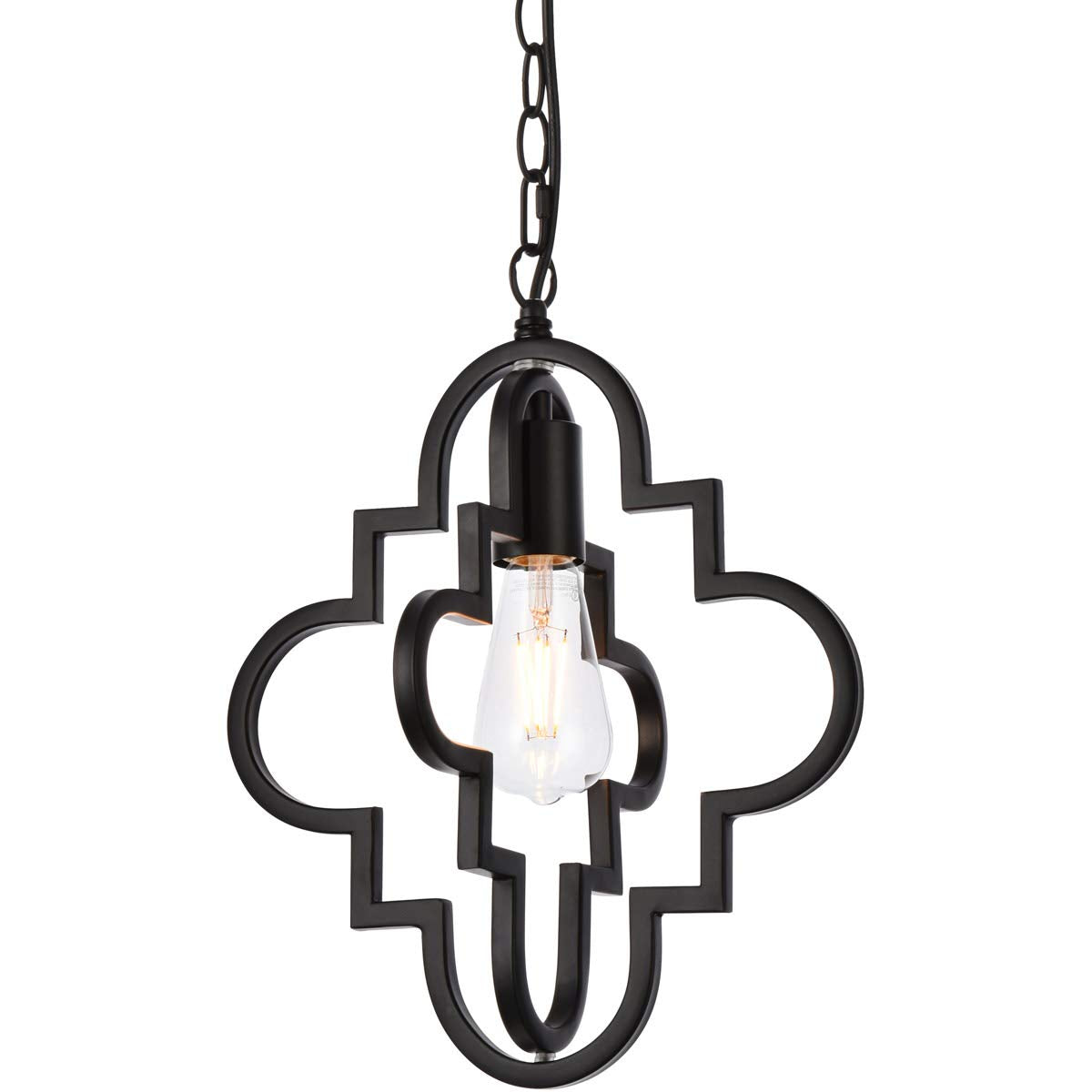 Living District Indoor Modern Home Decorative Bright Ceiling Sandara 1 Light Pendant in Black