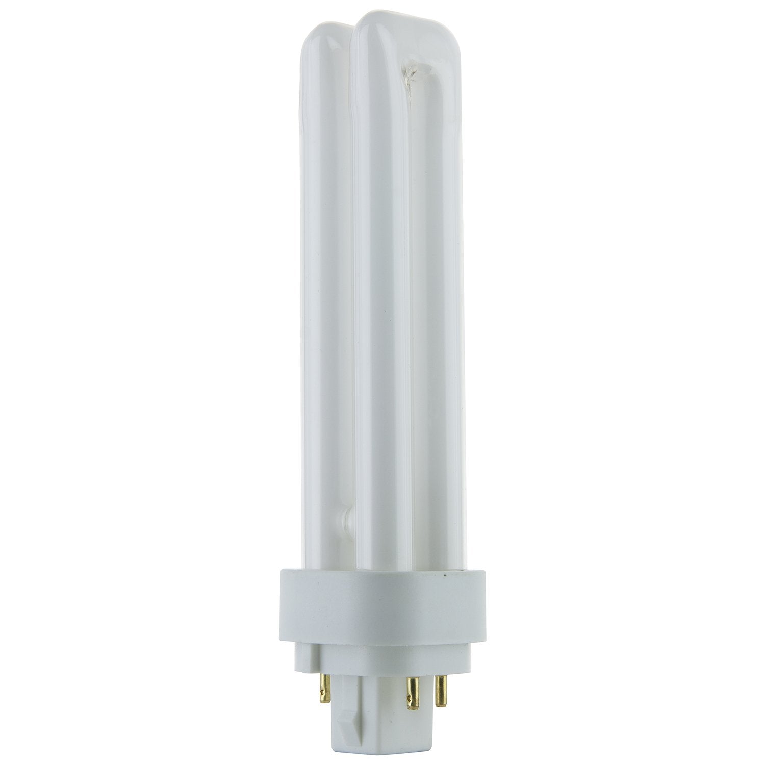 Sunlite Compact Fluorescent PLD 4-Pin Double U-Shaped Twin Tube, 18 Watts, 120 Volts, 1080 Lumens, 5000K Daylight, 4-Pin G24q2 B