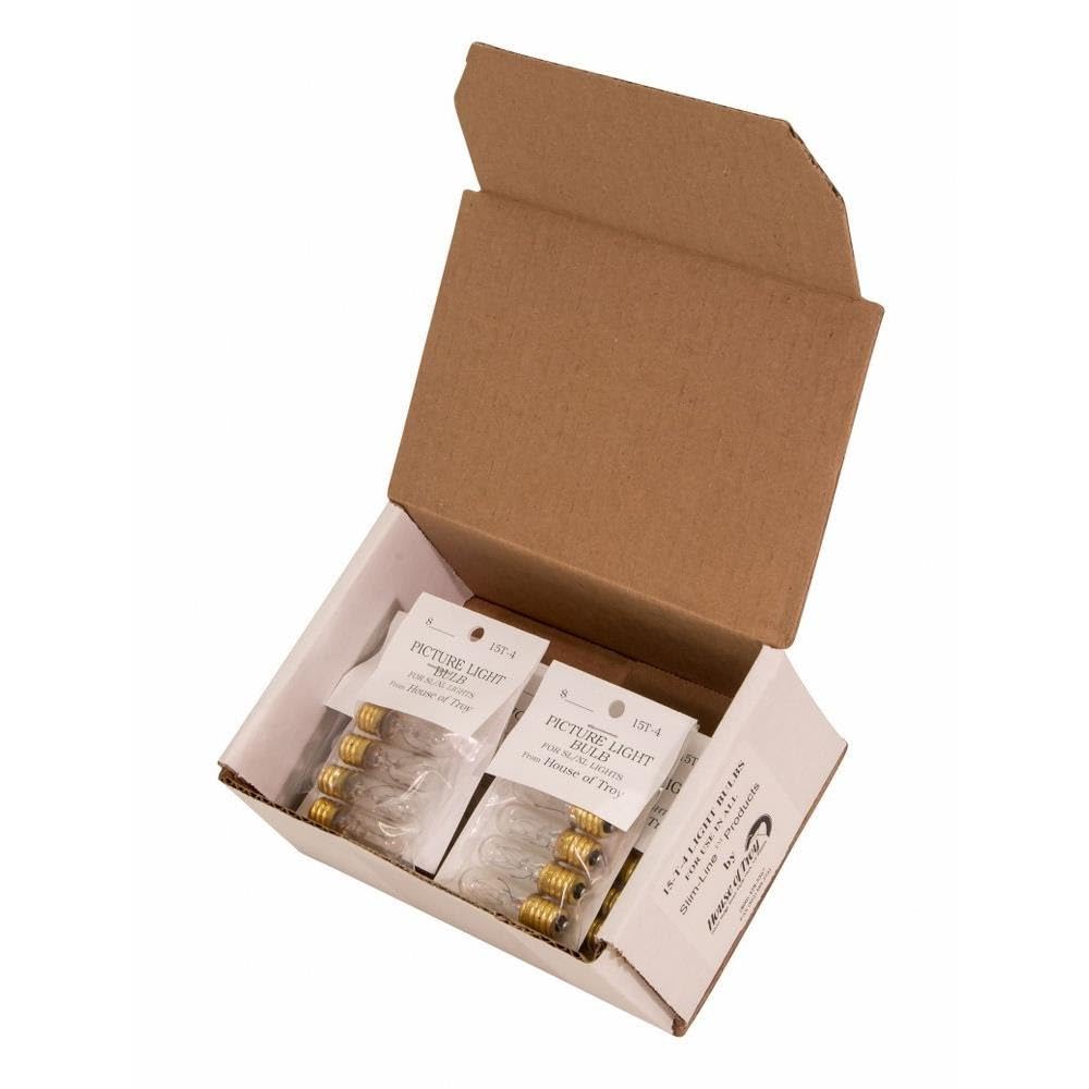 House of Troy T4 Bulbs 15 Watt Master Carton of 36 - Model 15T4-BOX